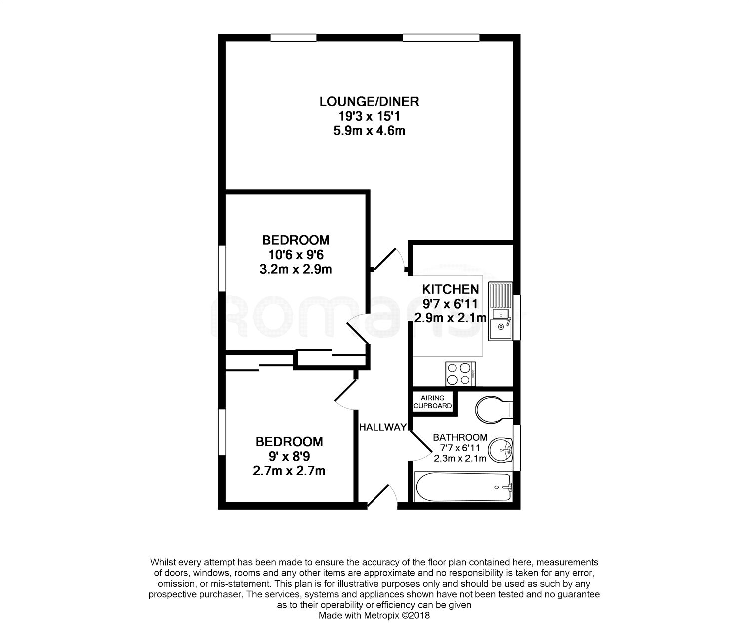 2 Bedrooms Flat to rent in Osborne Road, Windsor SL4