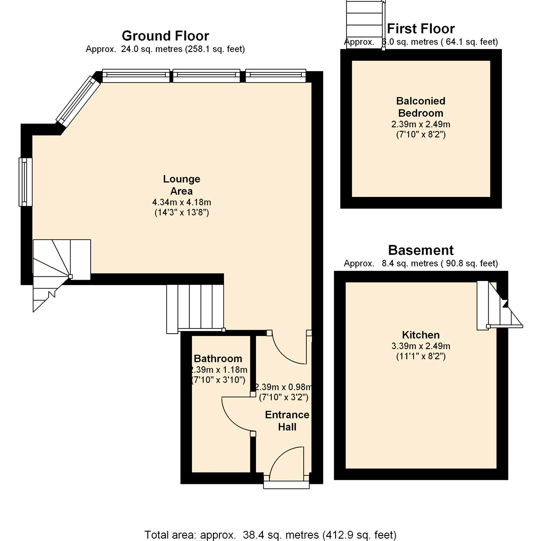 Flat 1a, 109, Banbury Road, Oxford floorplan