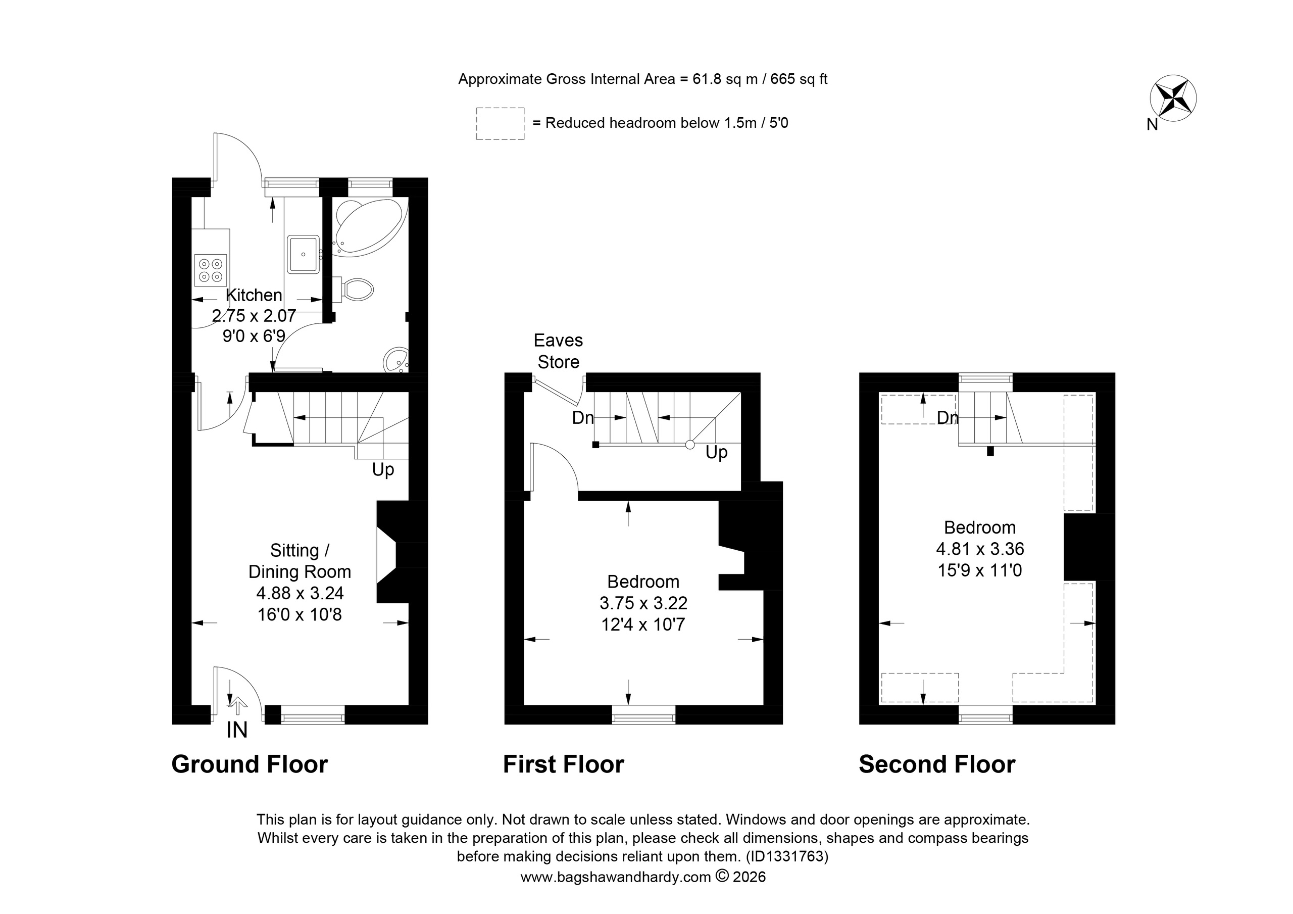 1 Wolfe Cottages Vicarage Hill, Westerham floorplan