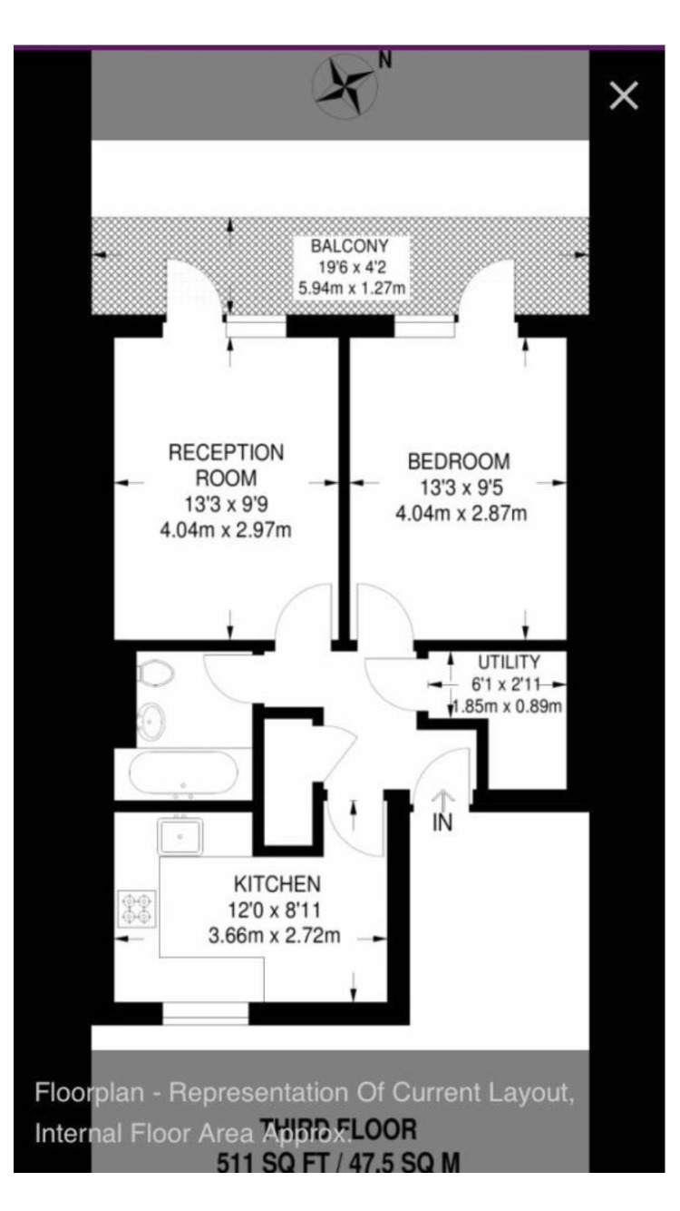 156, Rainville Road, London floorplan