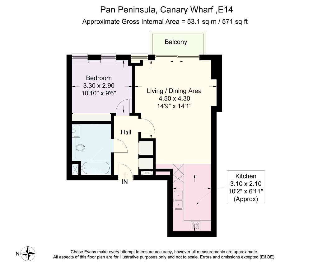 1 Bedrooms Flat to rent in West Tower, Pan Peninsula Square, Canary Wharf E14