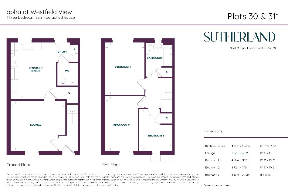61, Strawberry Fields, Westoning floorplan