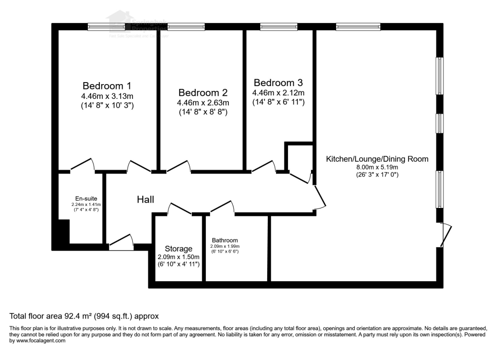 Flat 39, 212, Wharf Road, Chelmsford floorplan