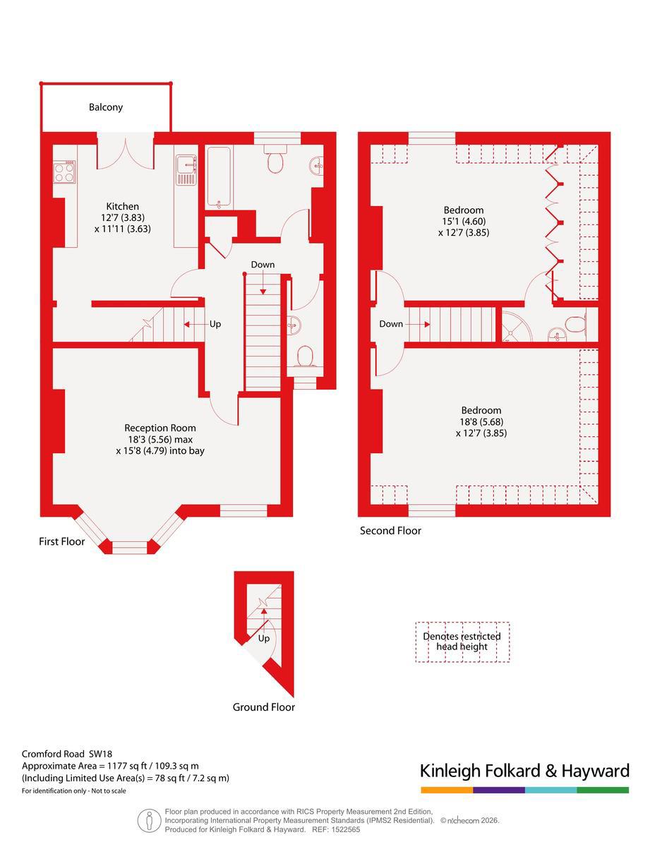7B, Cromford Road, London floorplan
