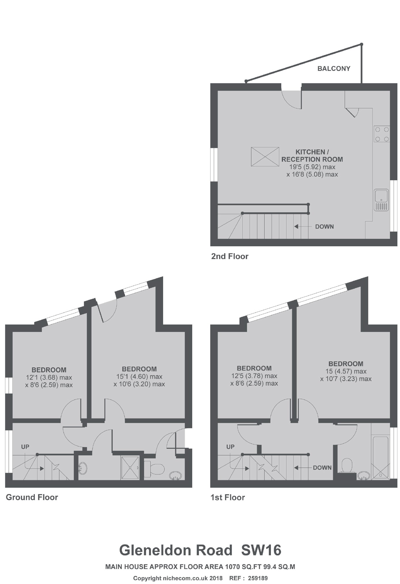 Flat 15, 9-11, Gleneldon Road, London floorplan
