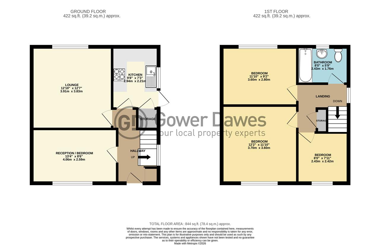 11, Keats Gardens, Tilbury floorplan