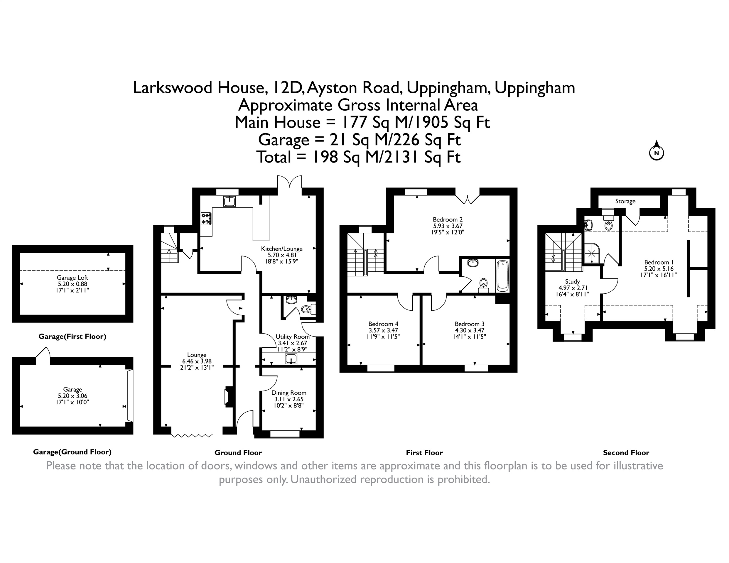 12d, Larkswood House, Ayston Road, Oakham floorplan