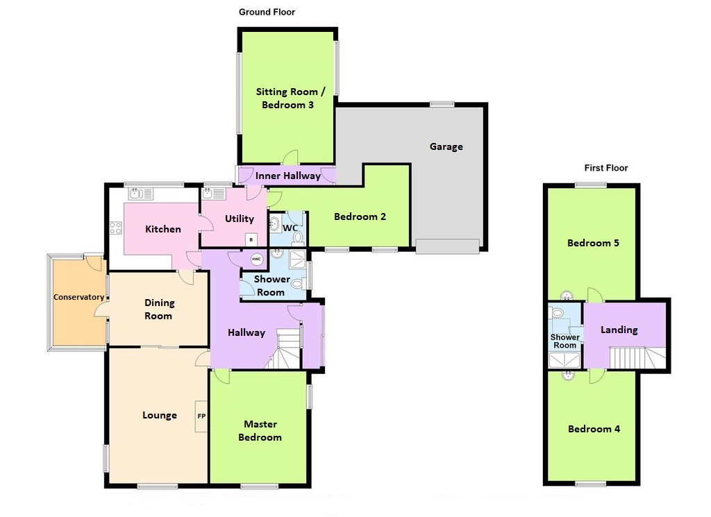 Maes-y-Coed, Maes-y-Coed, Cardigan floorplan