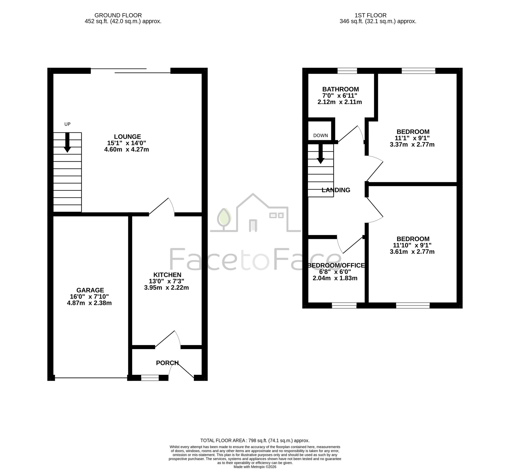 28 Caldicott Close, Todmorden floorplan