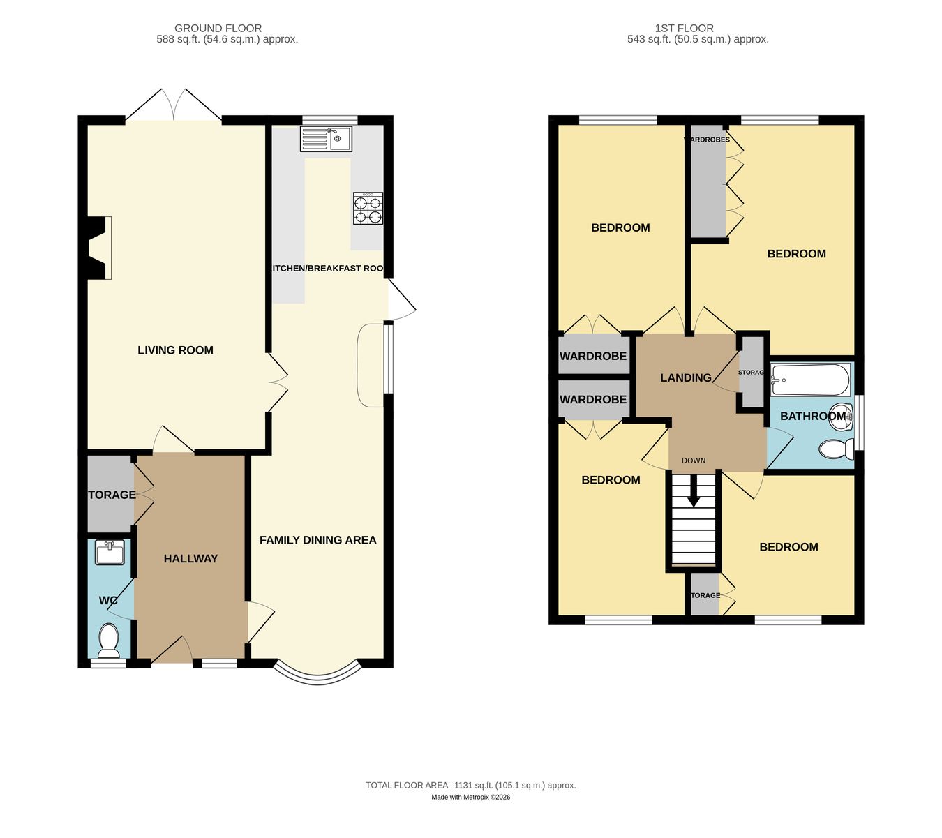 77, Hill Avenue, Wickford floorplan