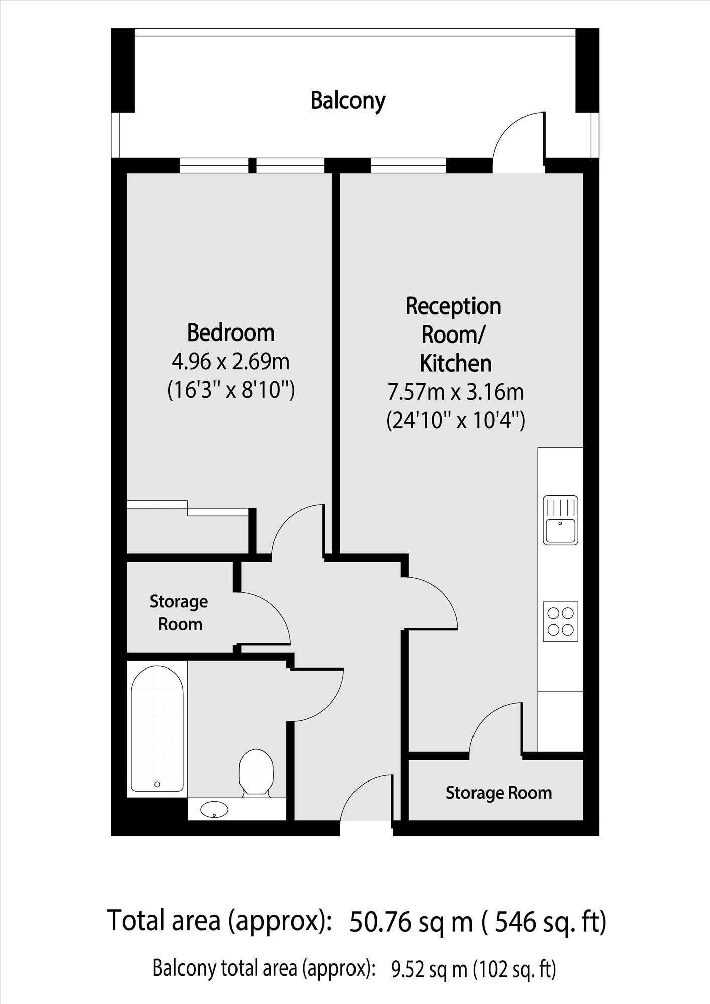 Flat 16, Prime House, 10, Banister Road, London floorplan