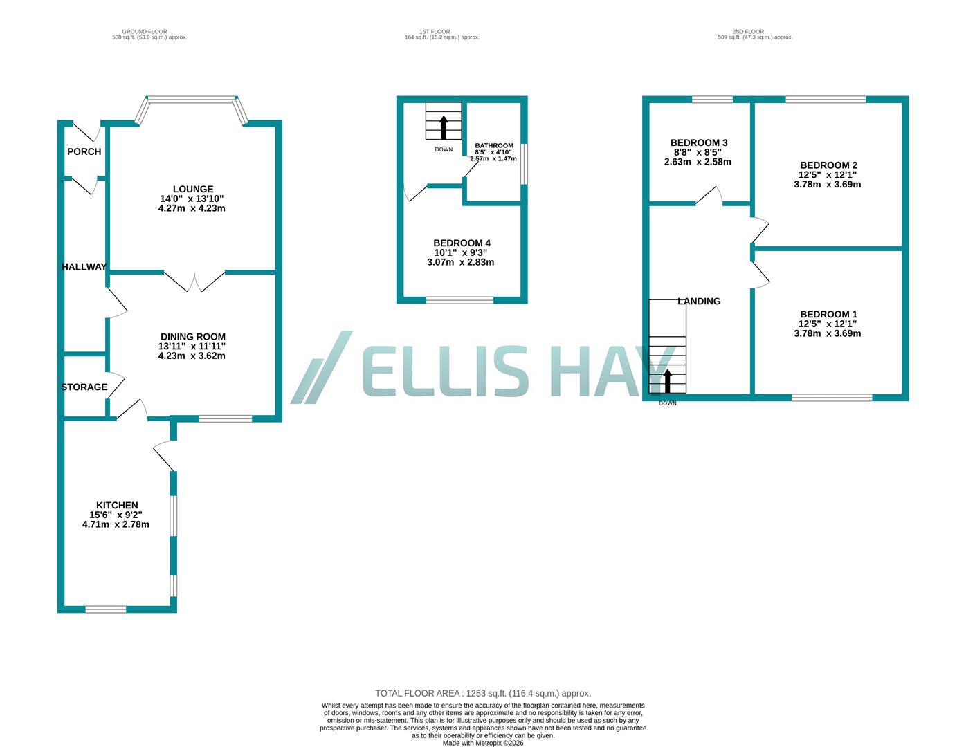 208, Prospect Road, Scarborough floorplan