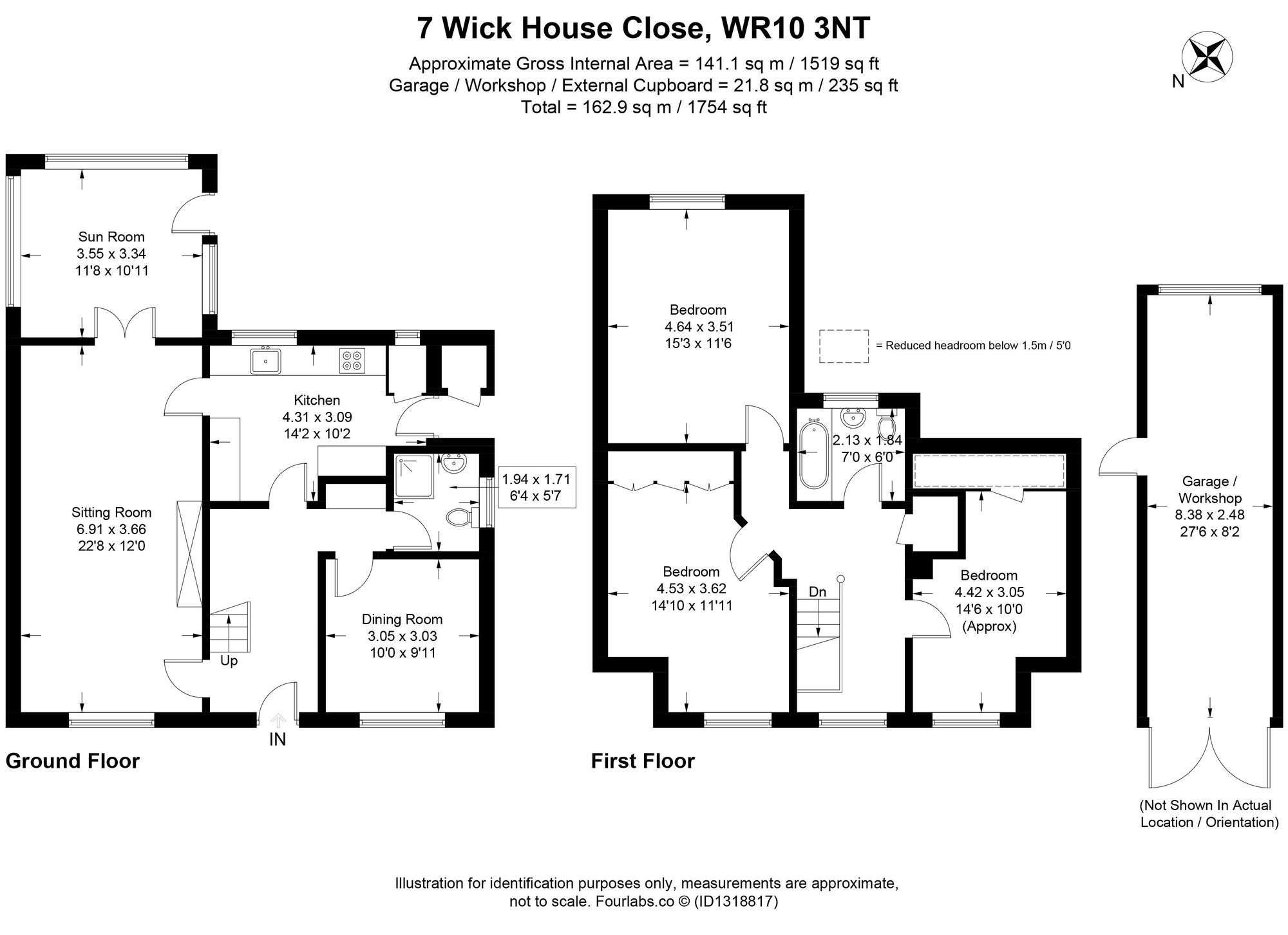 7 Wick House Close, Pershore floorplan