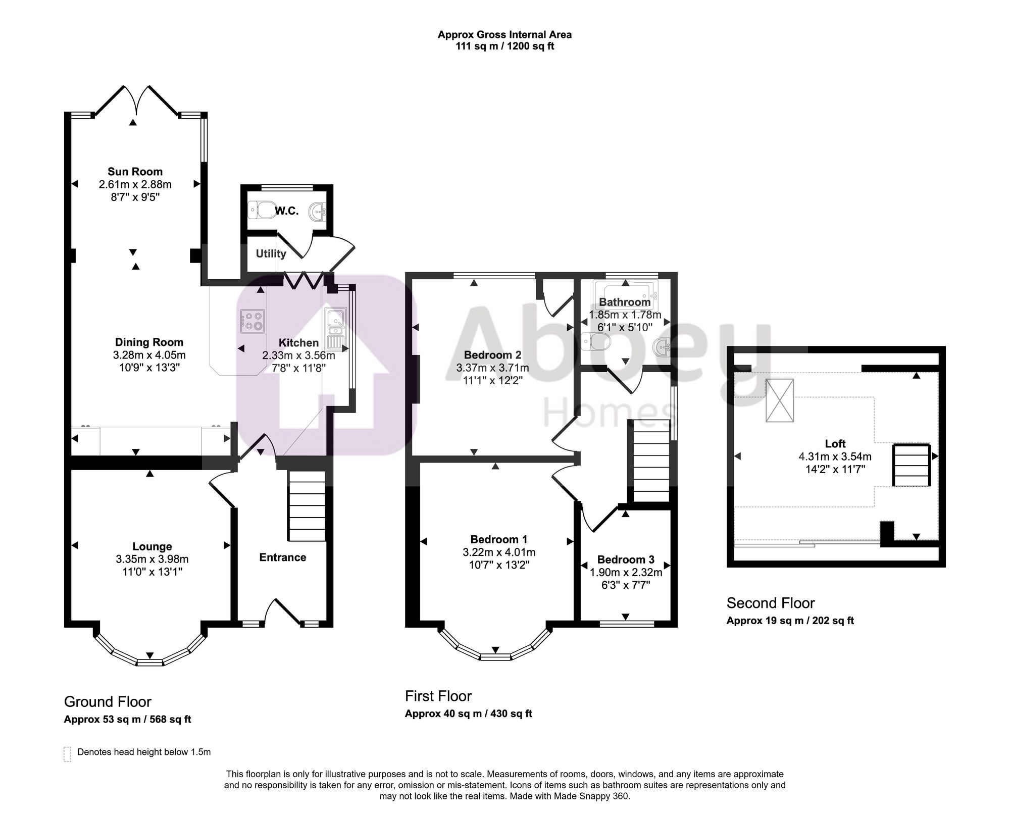 192 Abbey Lane, Leicester floorplan