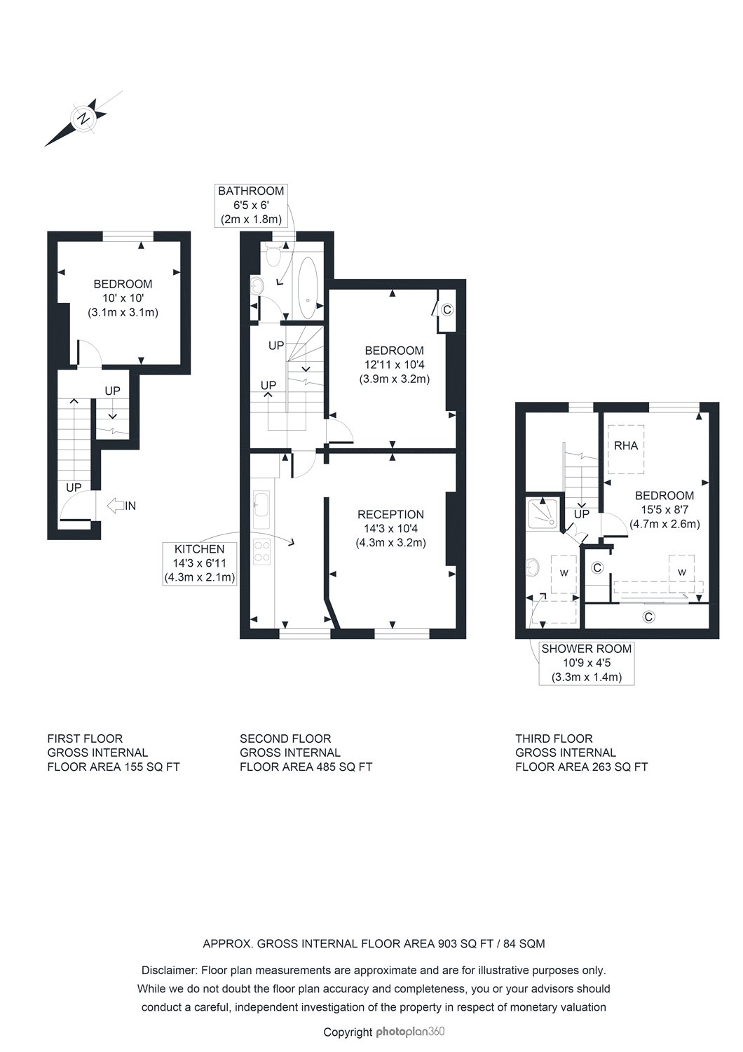 3 Bedrooms Flat to rent in Hanley Road, Fun N4