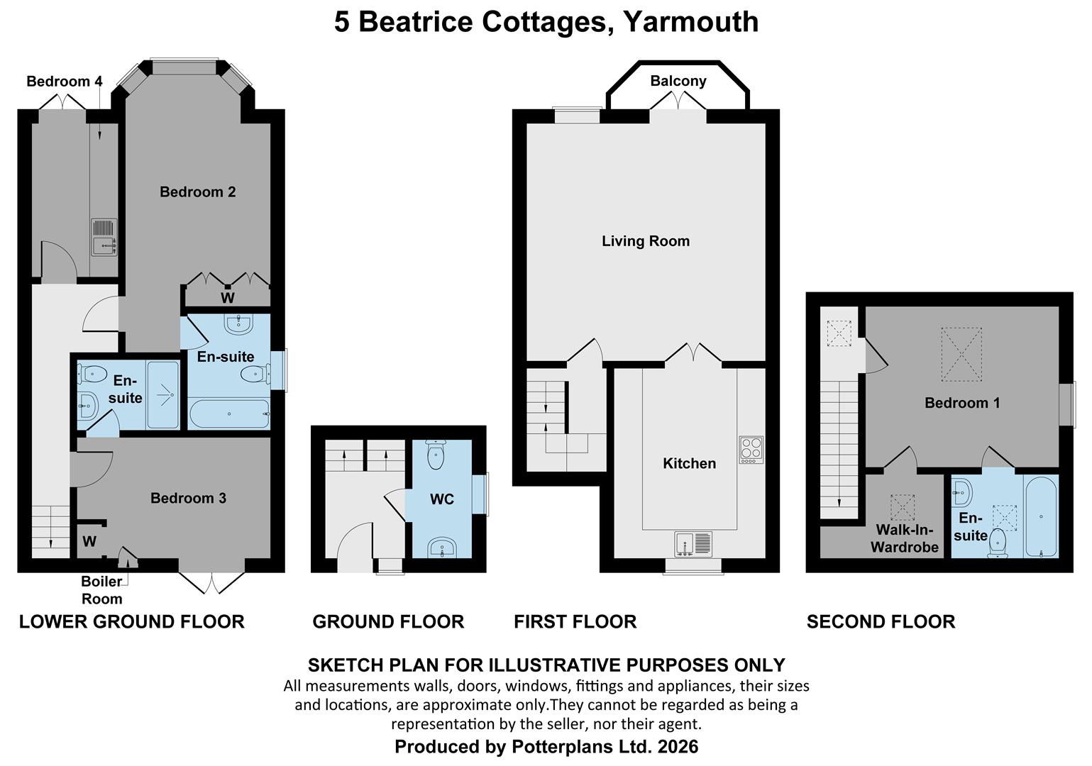 5 Beatrice Cottages, West Hill Lane, Near Yarmouth floorplan