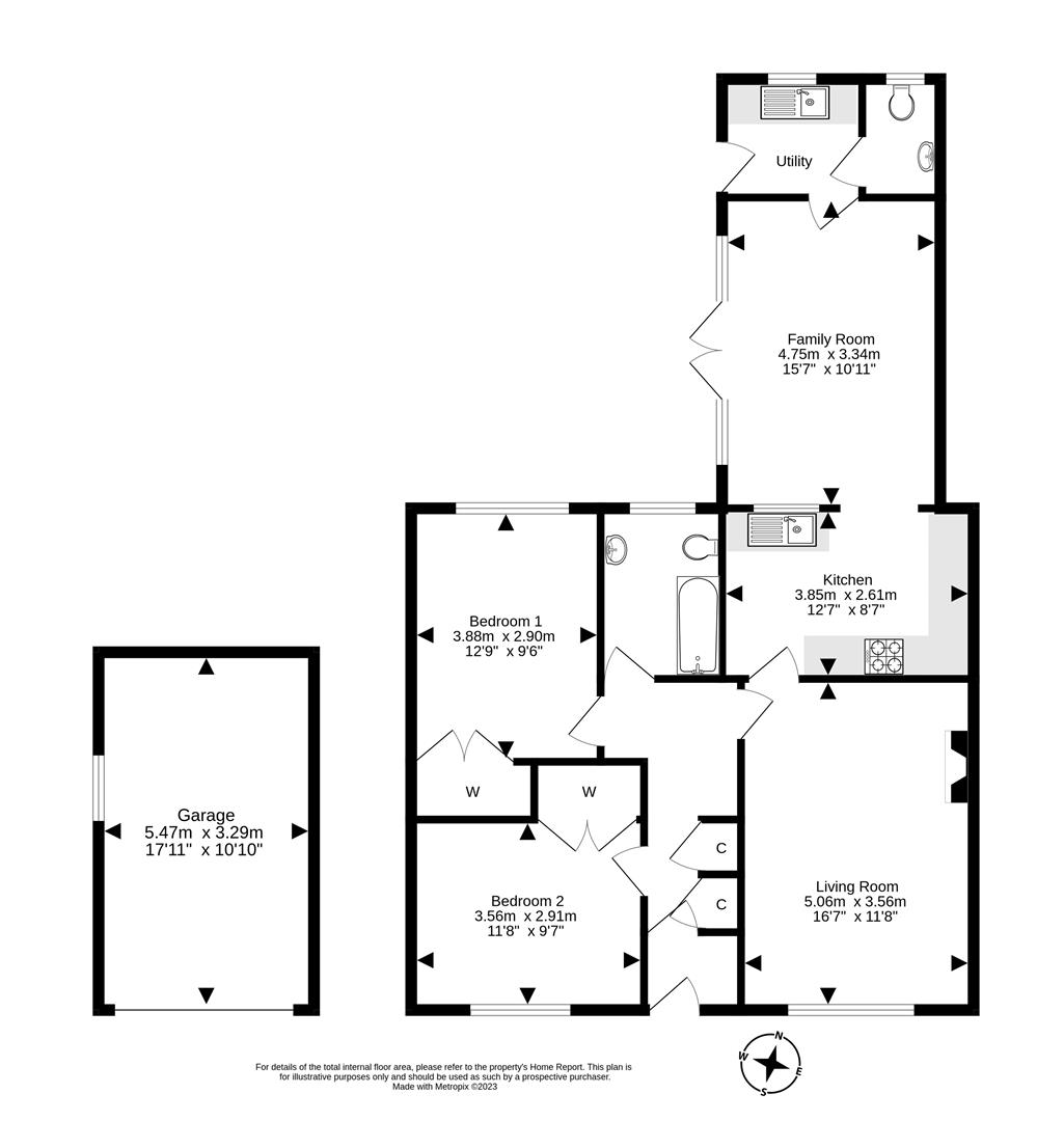 8c Cairneyhill Road, Crossford KY12, 2 bedroom detached bungalow for