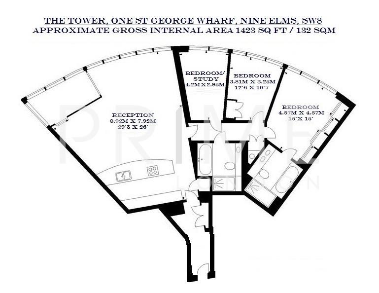 109, The Tower, One St George Wharf floorplan