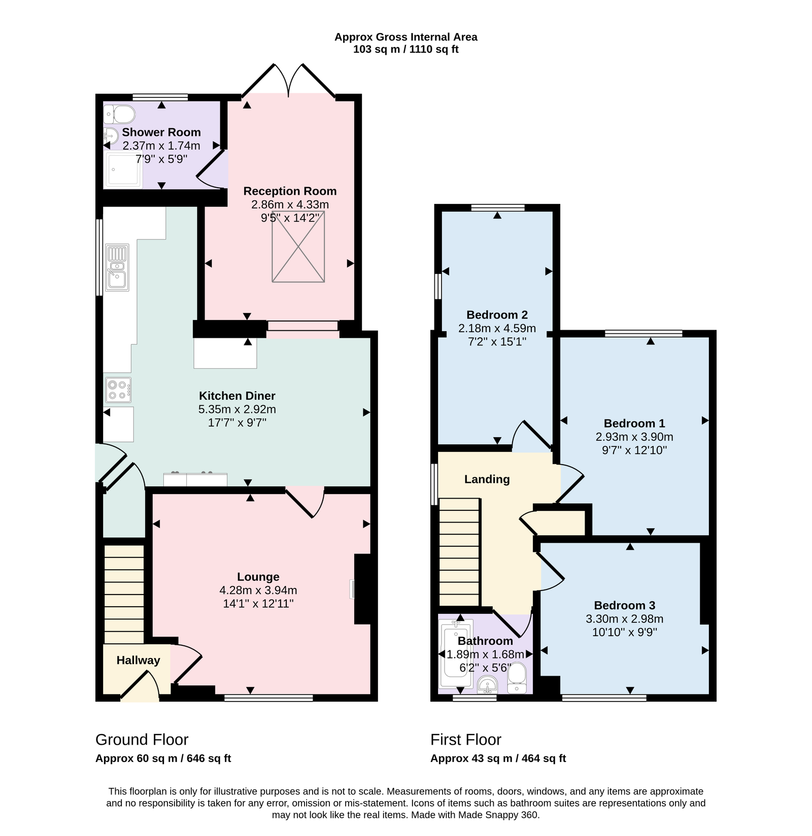 Snowdon Avenue, Cleator Moor floorplan