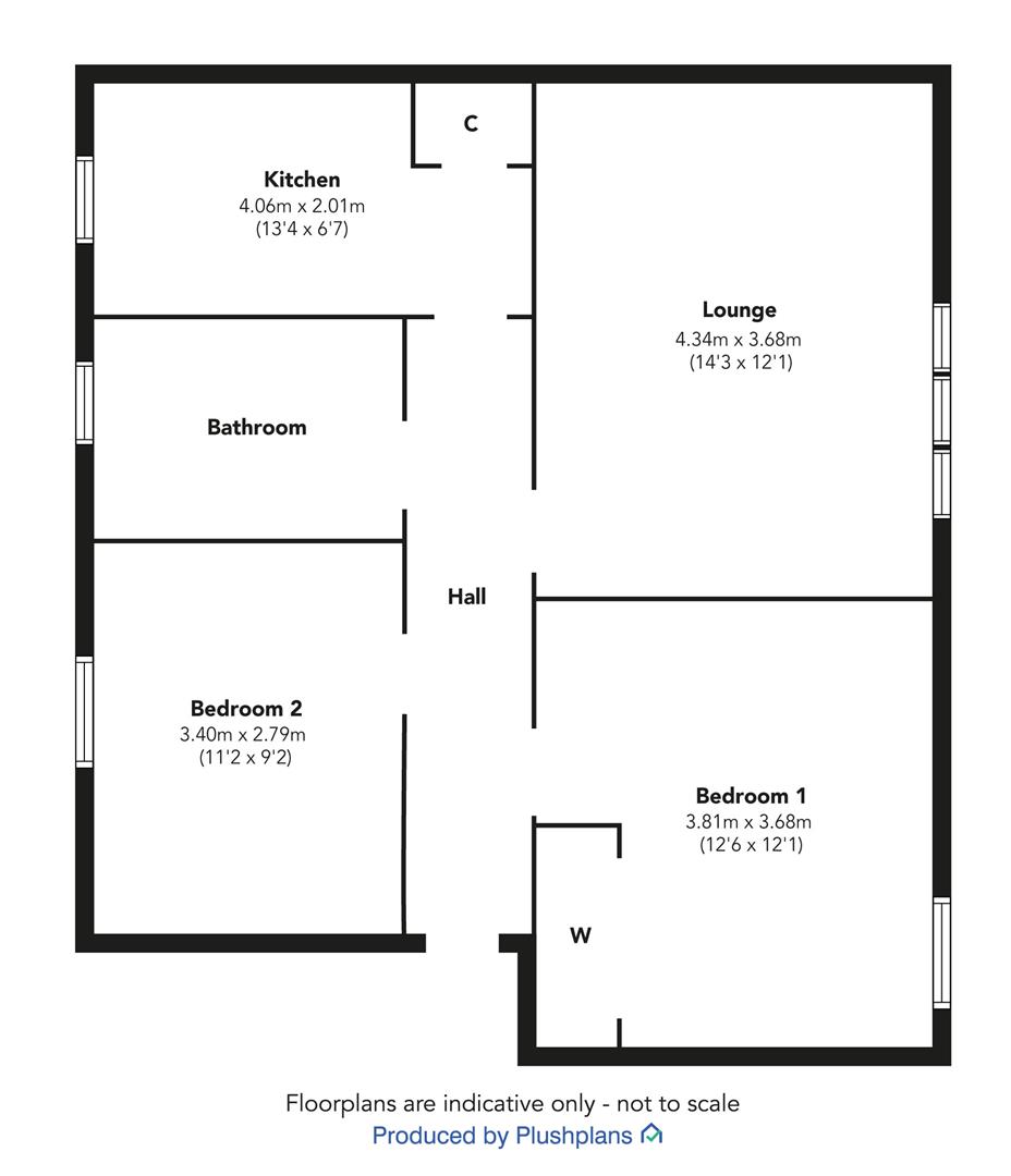 102, Poplar Street, Greenock floorplan