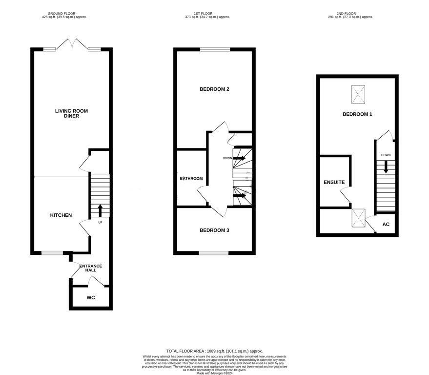 3 The Goldings, Chelmsford Road, Dunmow floorplan