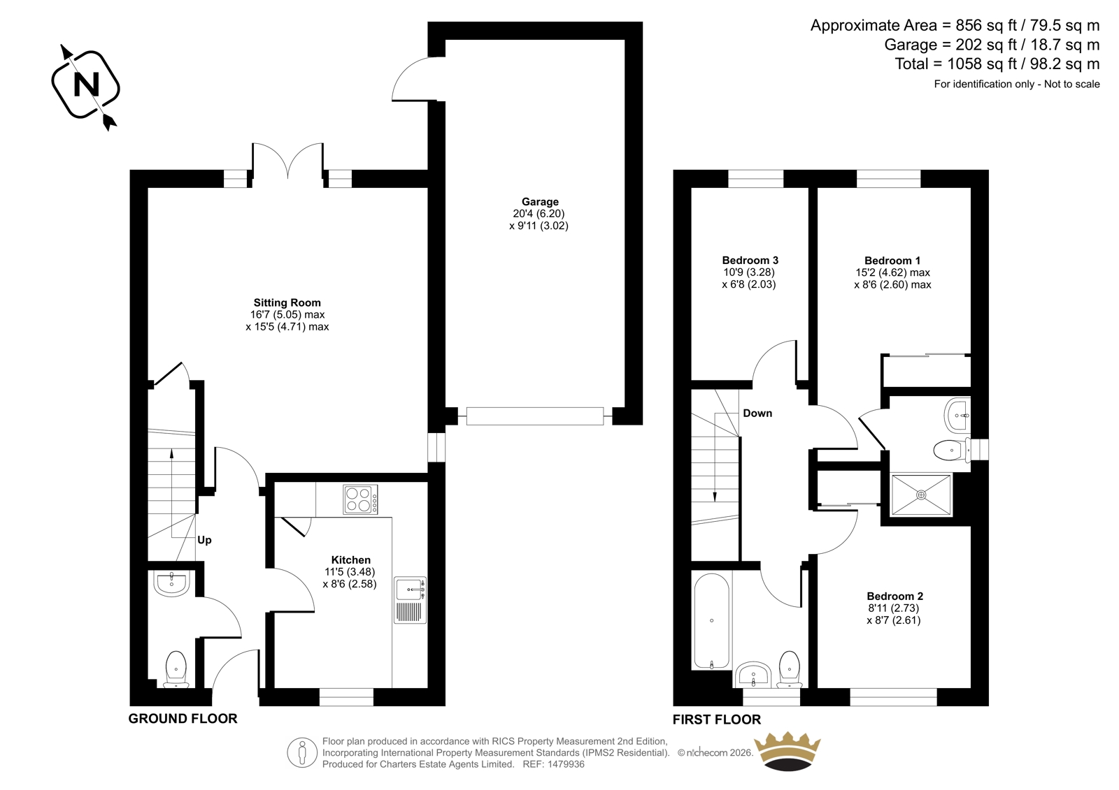 23, Kukri Gardens, Fleet floorplan