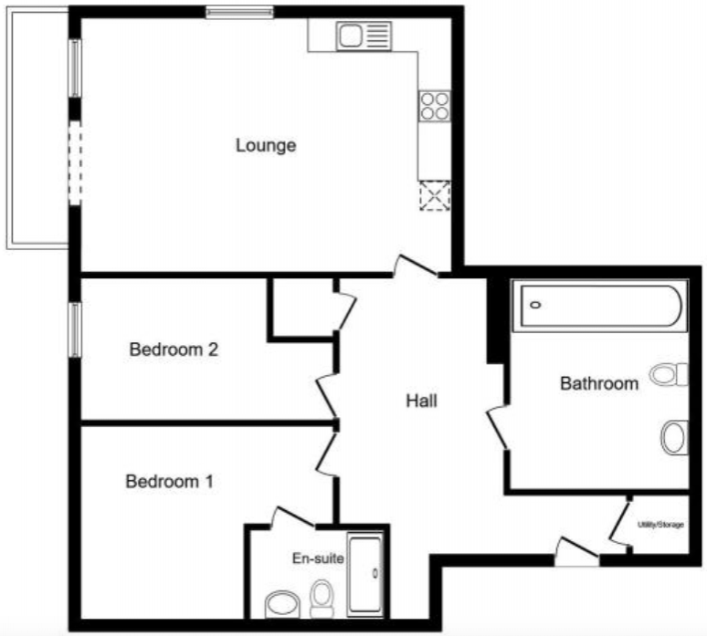 Apartment 108, Britton House, Manchester floorplan