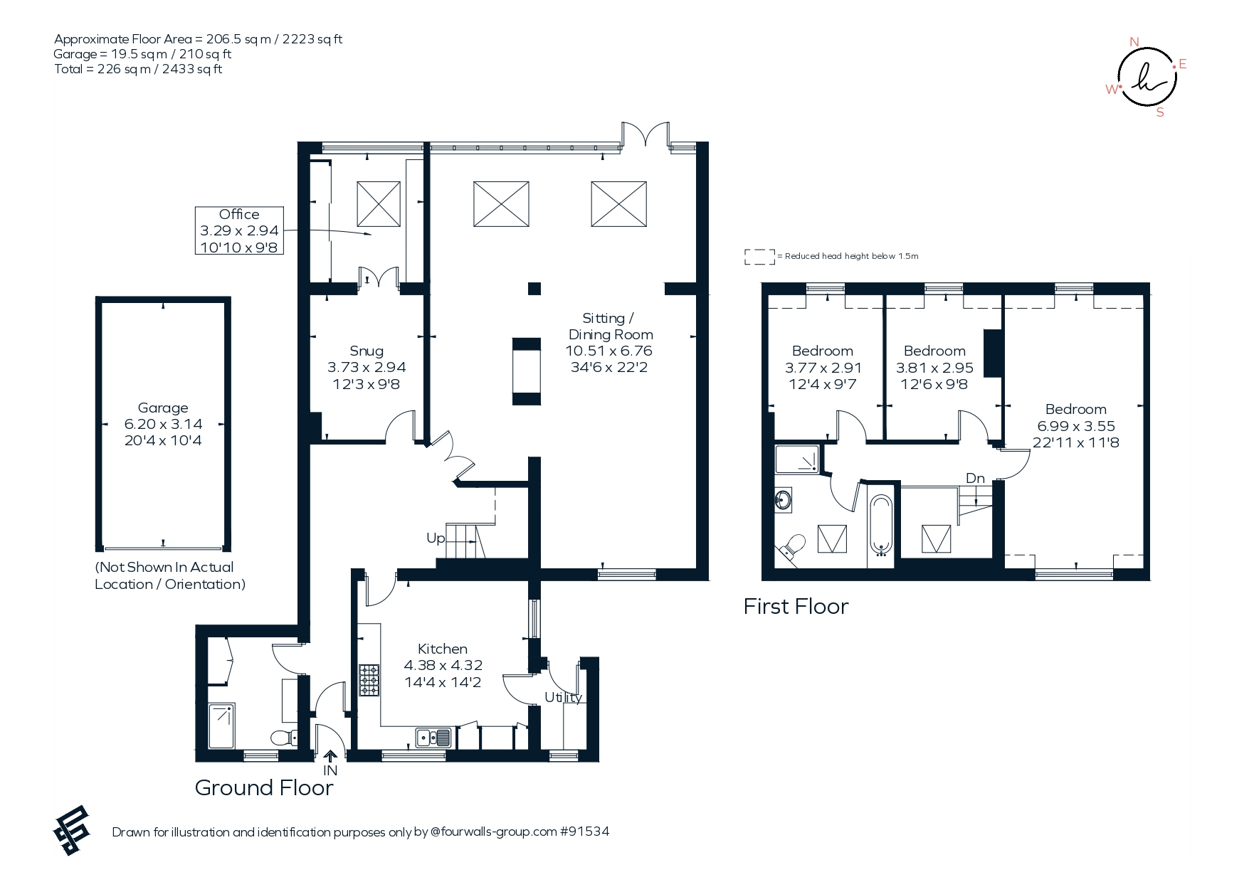 The Old Coach House, Rowney Priory, Rowney Lane, Dane End, Ware floorplan