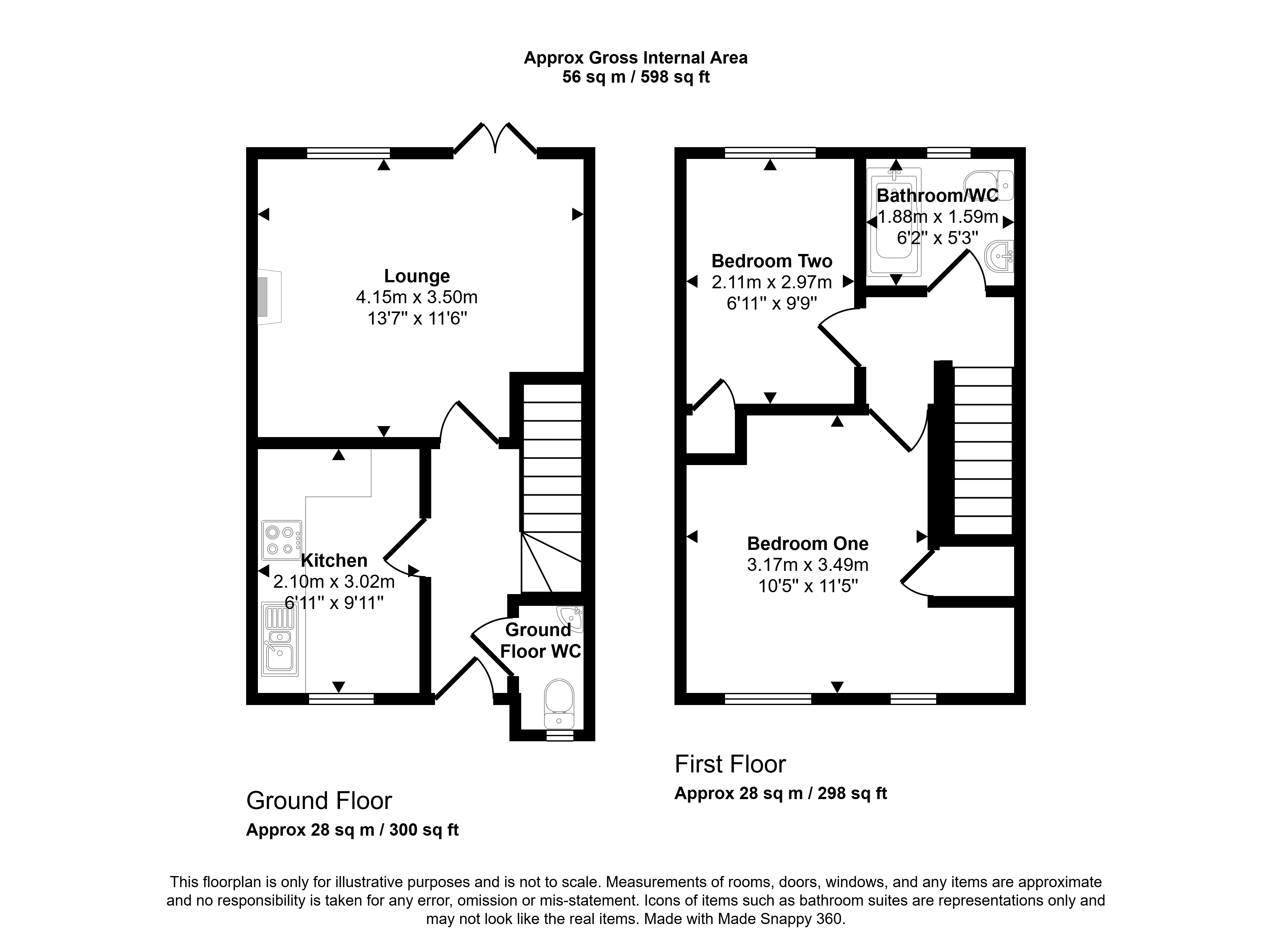 31, Roman Court, Wallsend floorplan