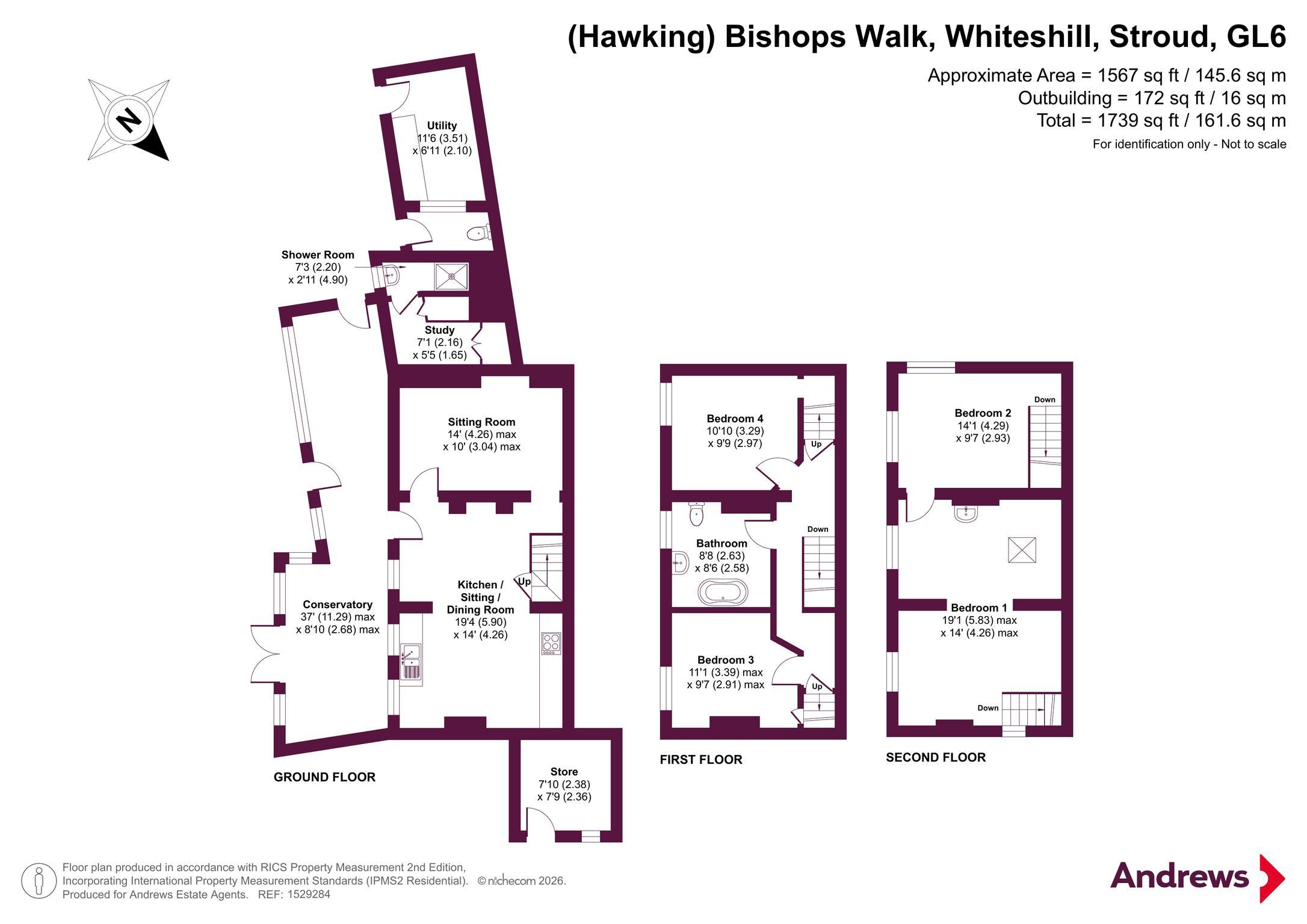 (Hawking),, Bishops Walk, Stroud floorplan
