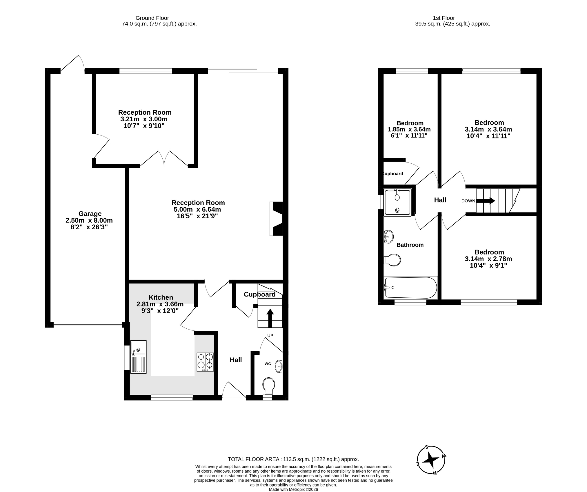 100, Moor Lane, Chessington floorplan