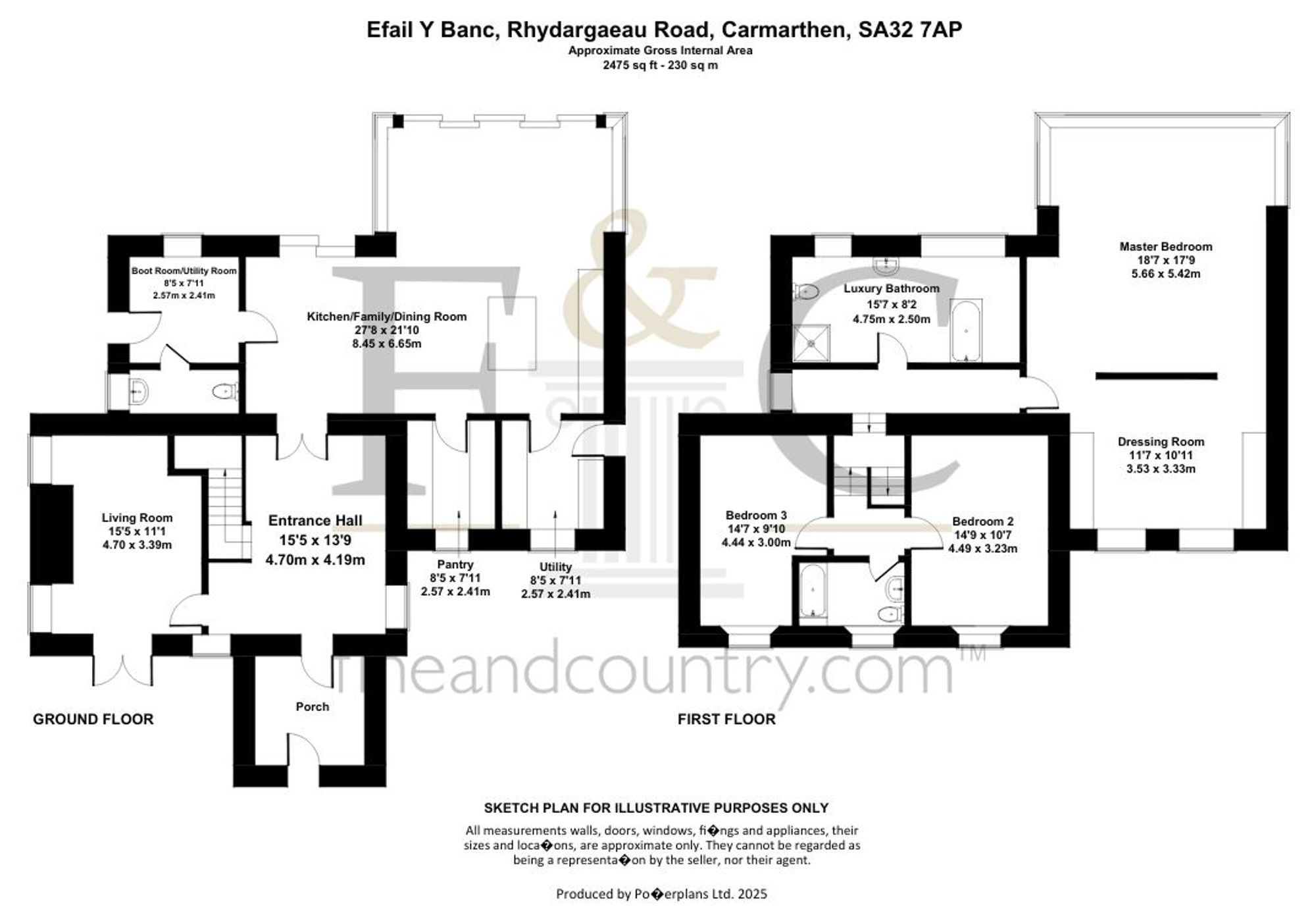 Efail Y Banc Rhydargaeau Road, Carmarthen floorplan