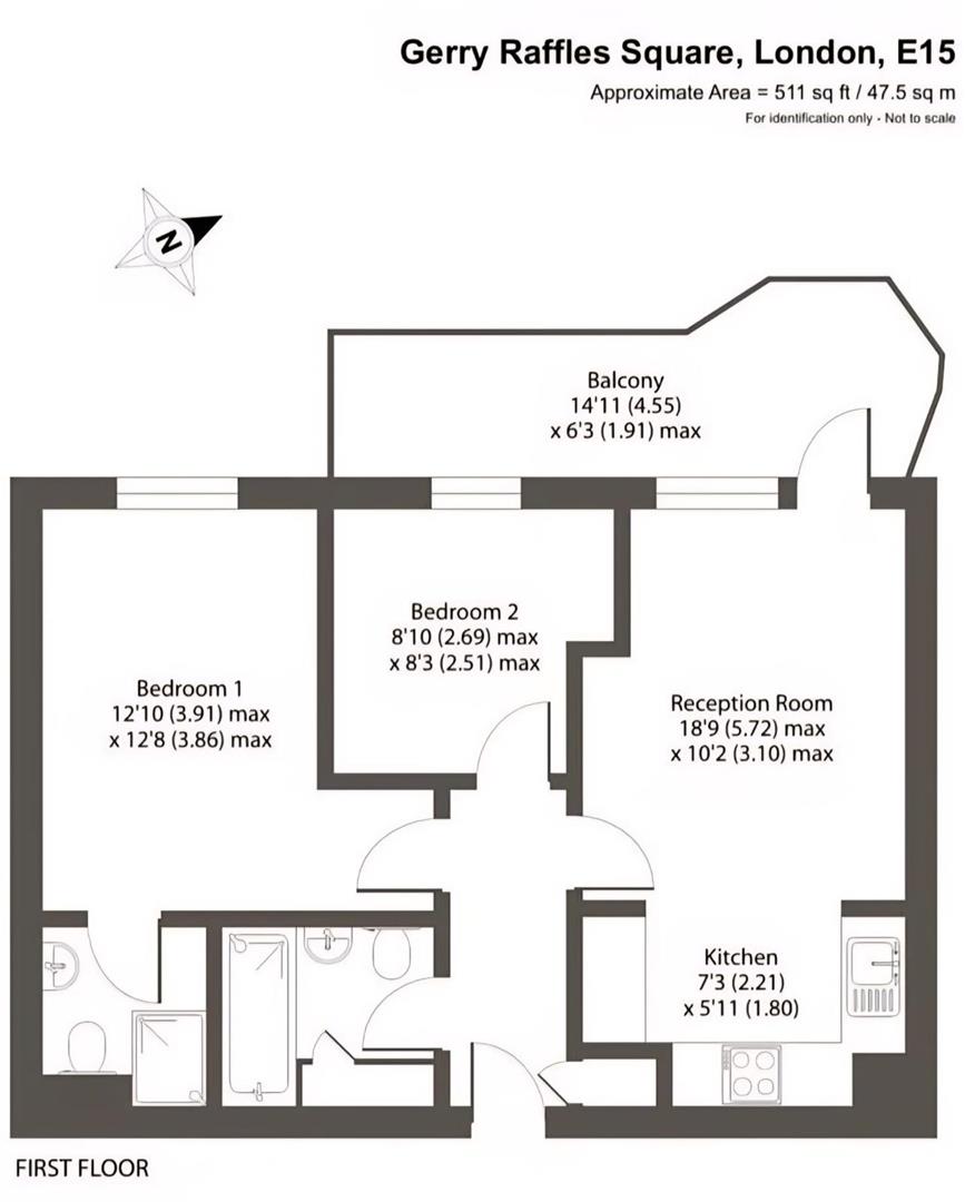 21, Gerry Raffles Square, Stratford floorplan
