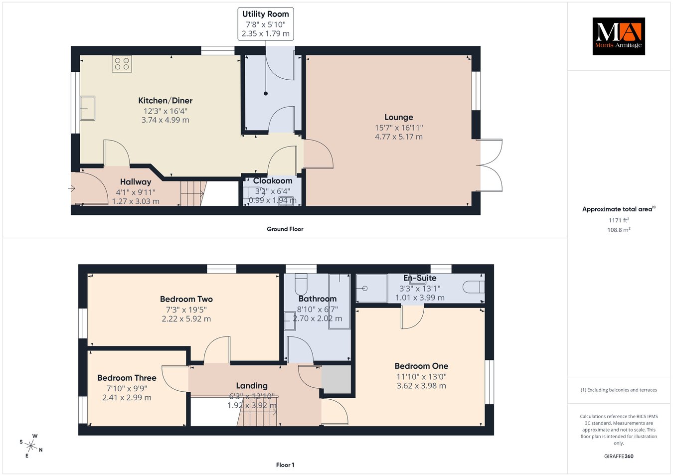 1 Sayersfield Cottages, Basin Road, Outwell floorplan