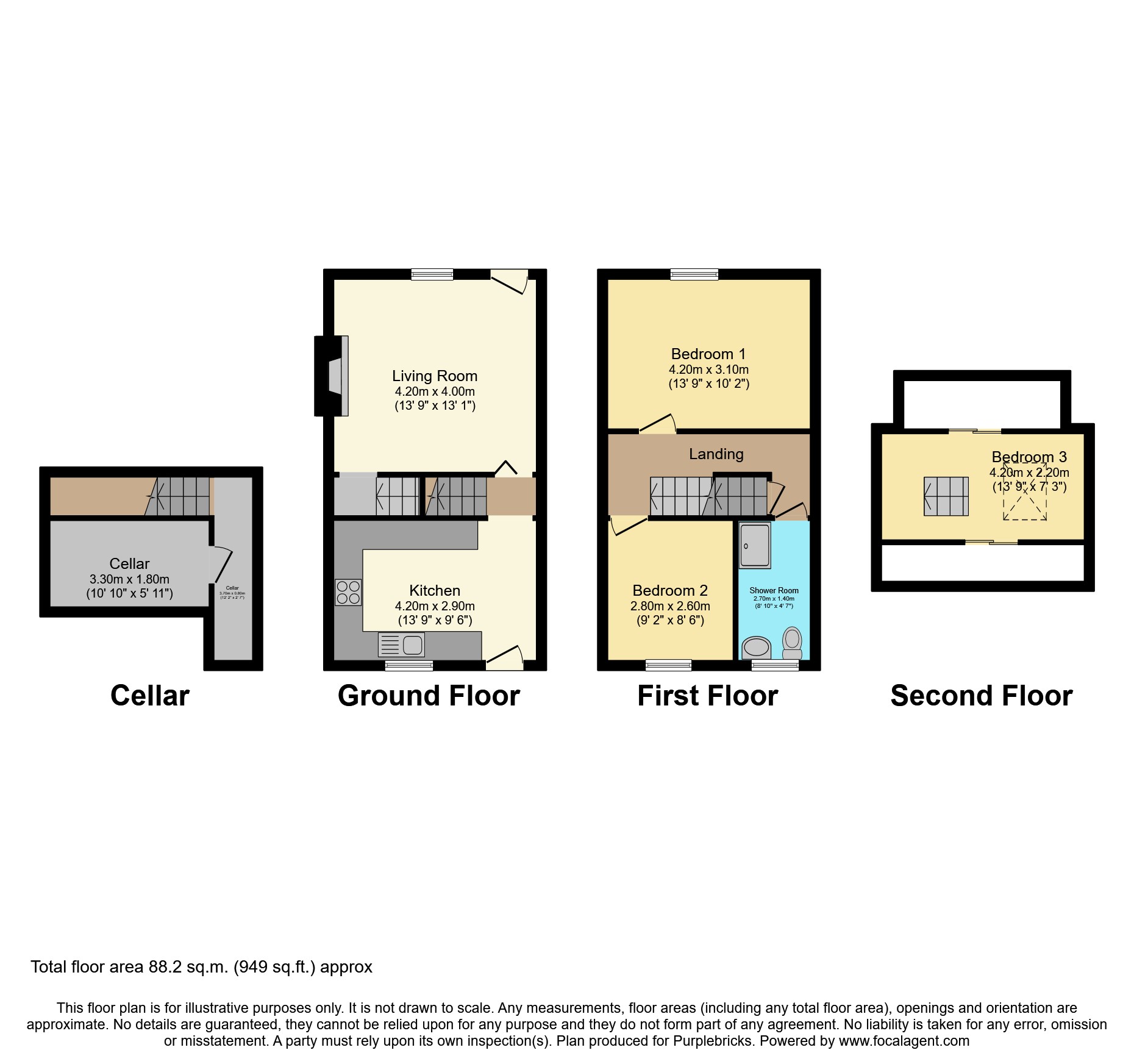 Baker Lane, Stanley, Wakefield WF3, 3 bedroom terraced house for sale