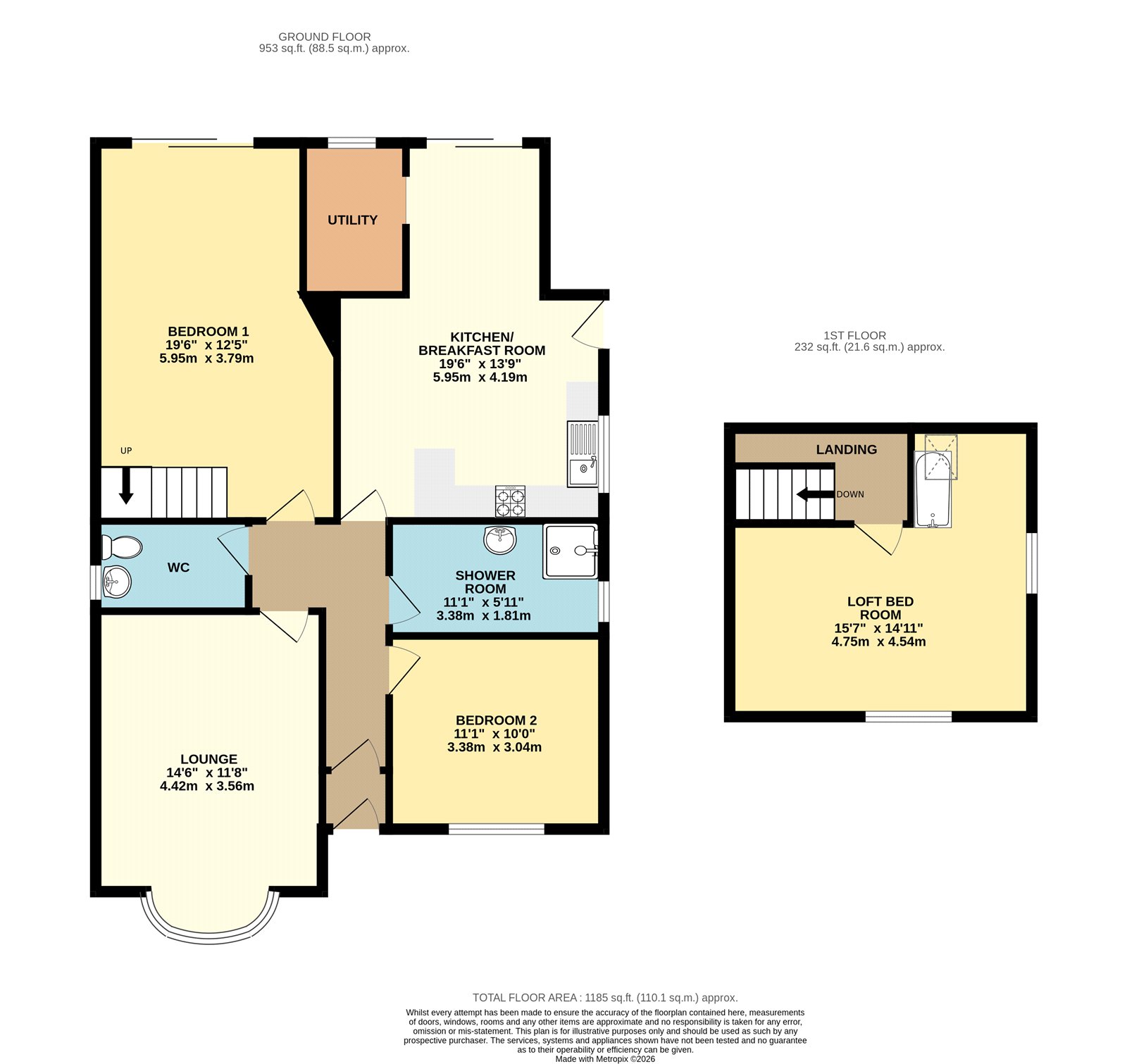 307, Louth Road, Grimsby floorplan