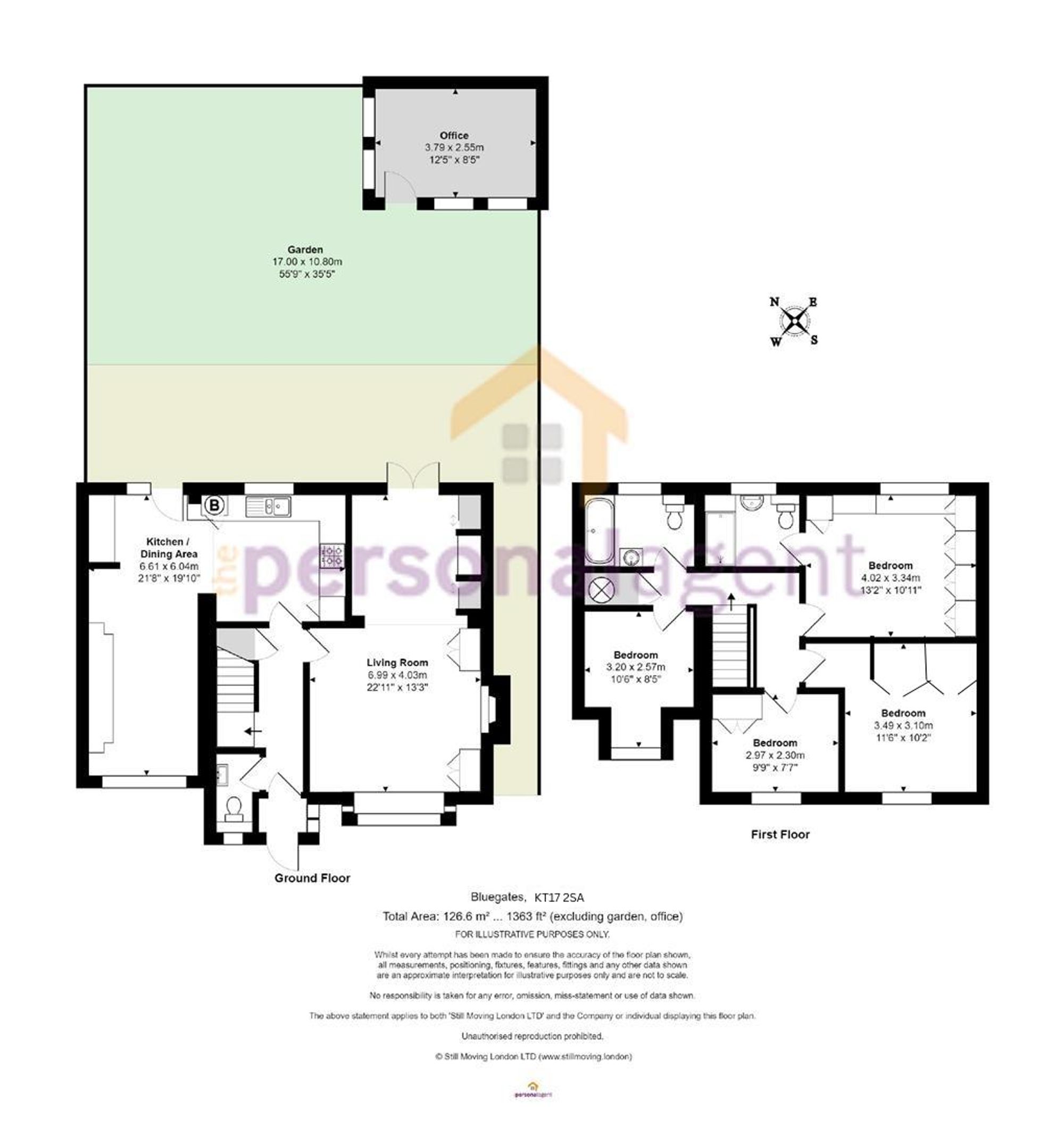 11 Bluegates, Epsom floorplan