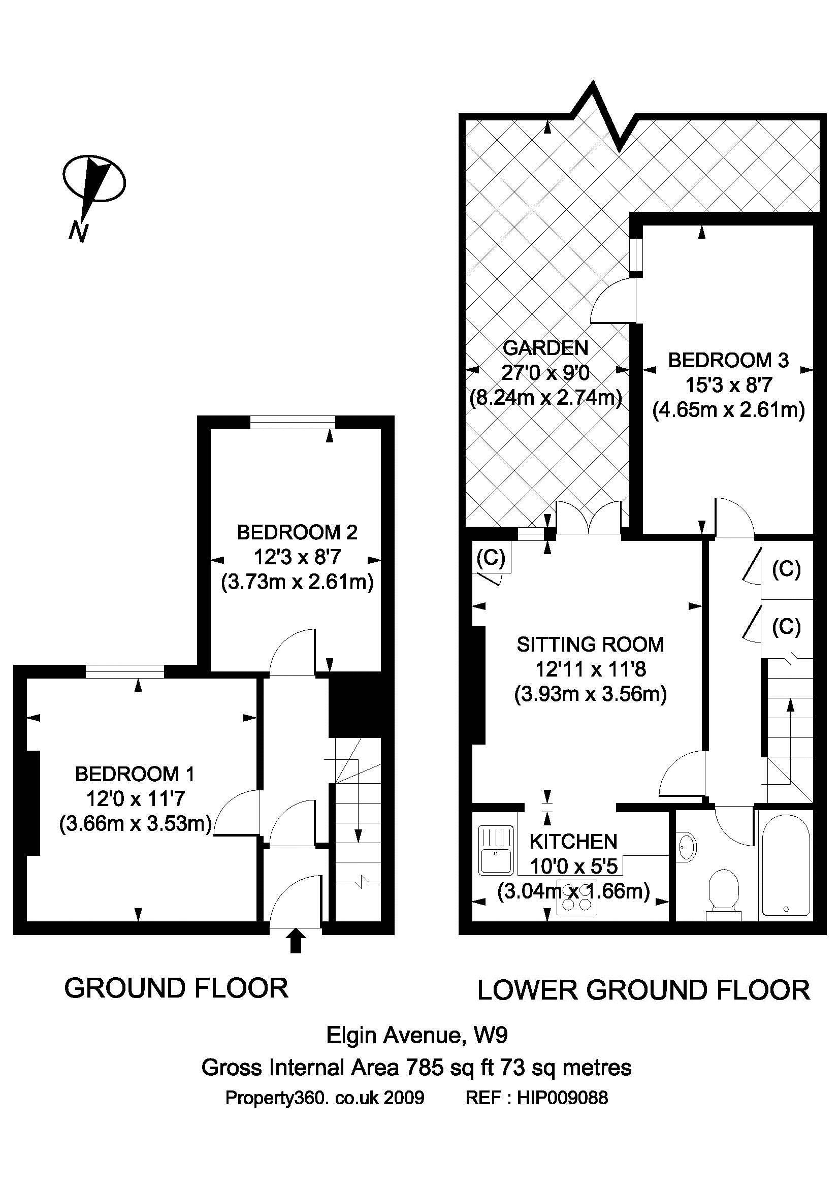 3 Bedrooms Flat to rent in Elgin Avenue, London W9