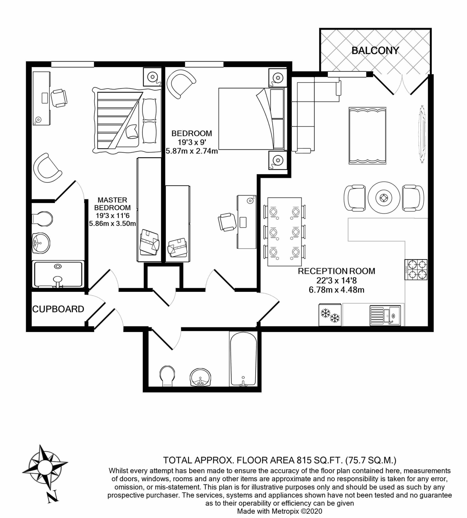 101, Queen Mary's House, London floorplan