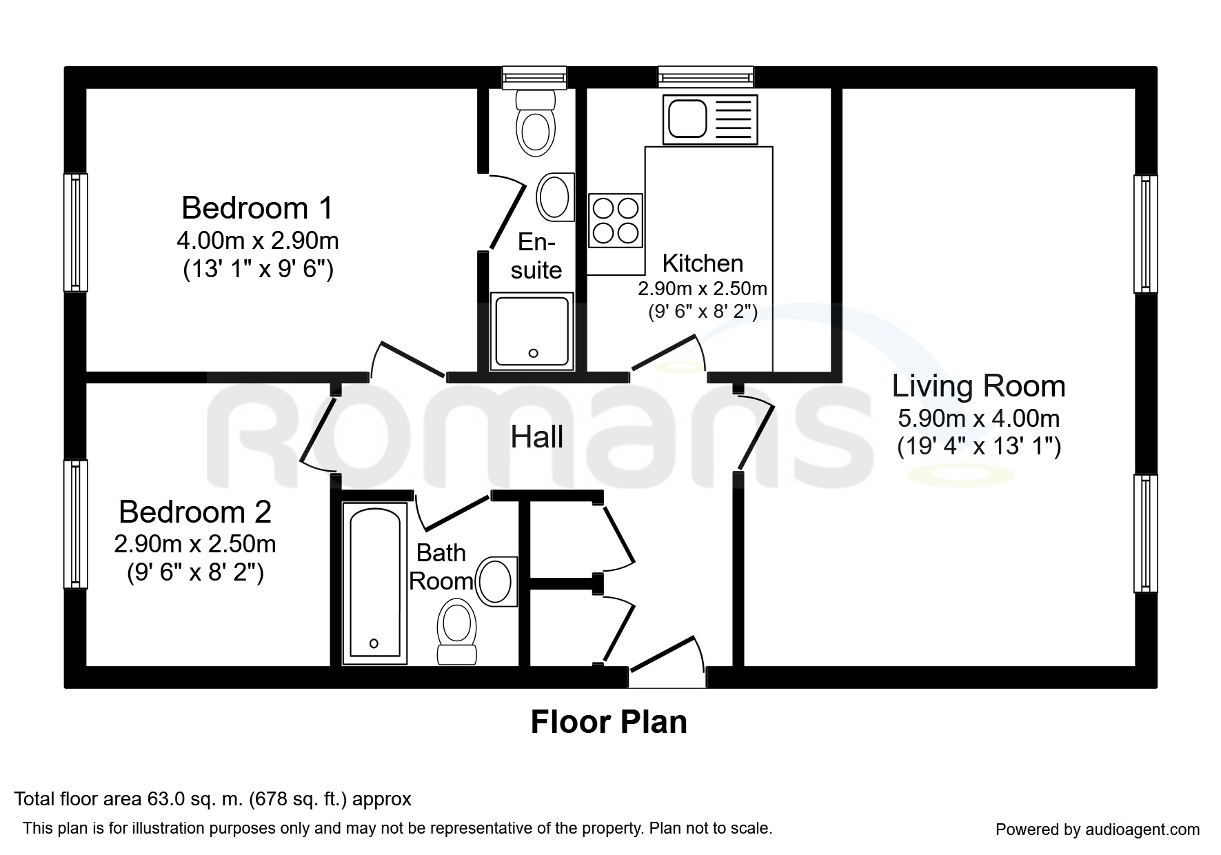 Flat 1, Fawley Mews, Reading floorplan
