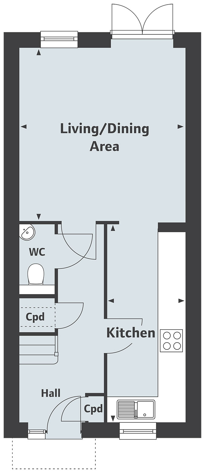 2 Bedrooms Terraced house for sale in 