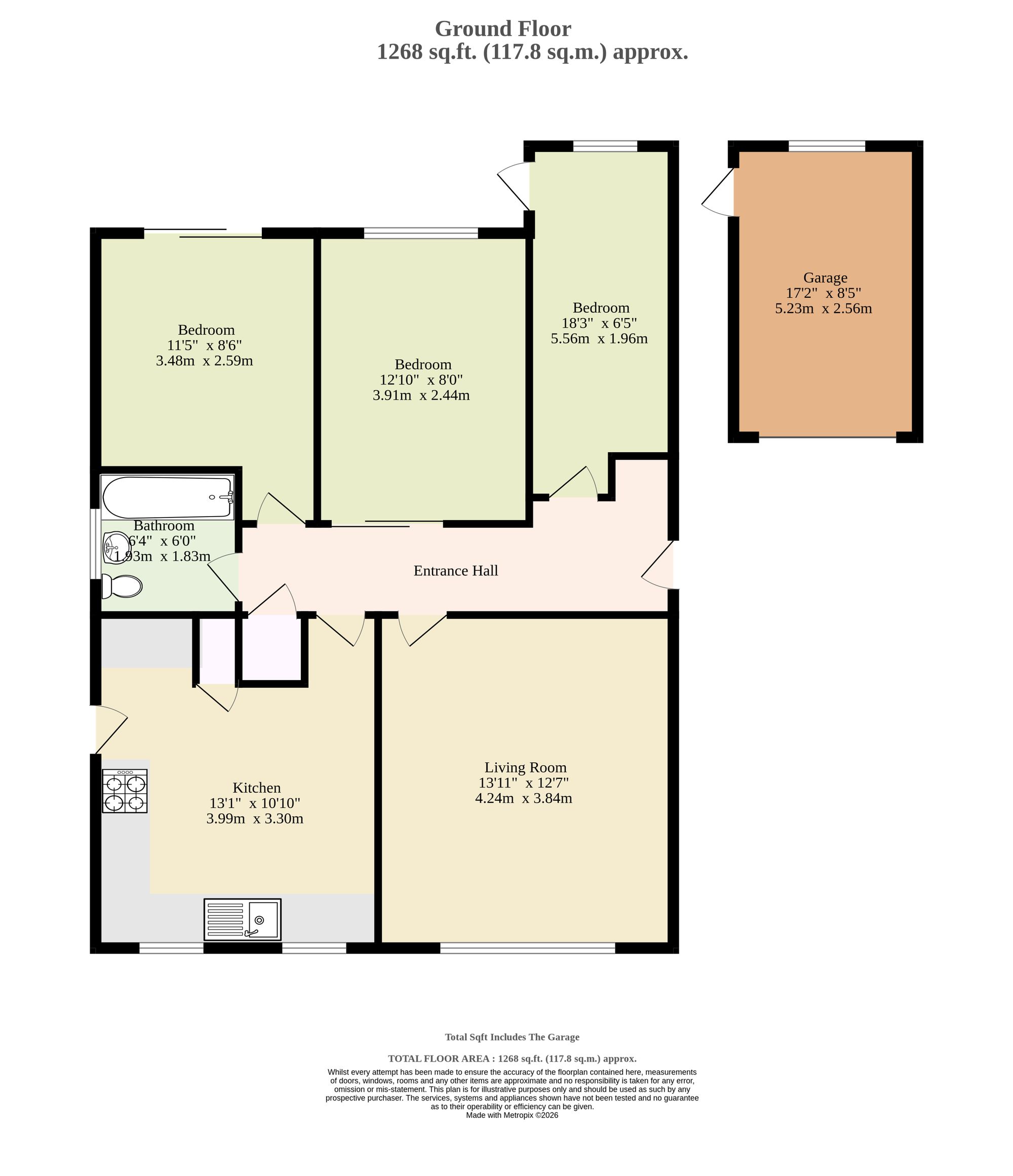18 Oatlands Close, Lowestoft floorplan