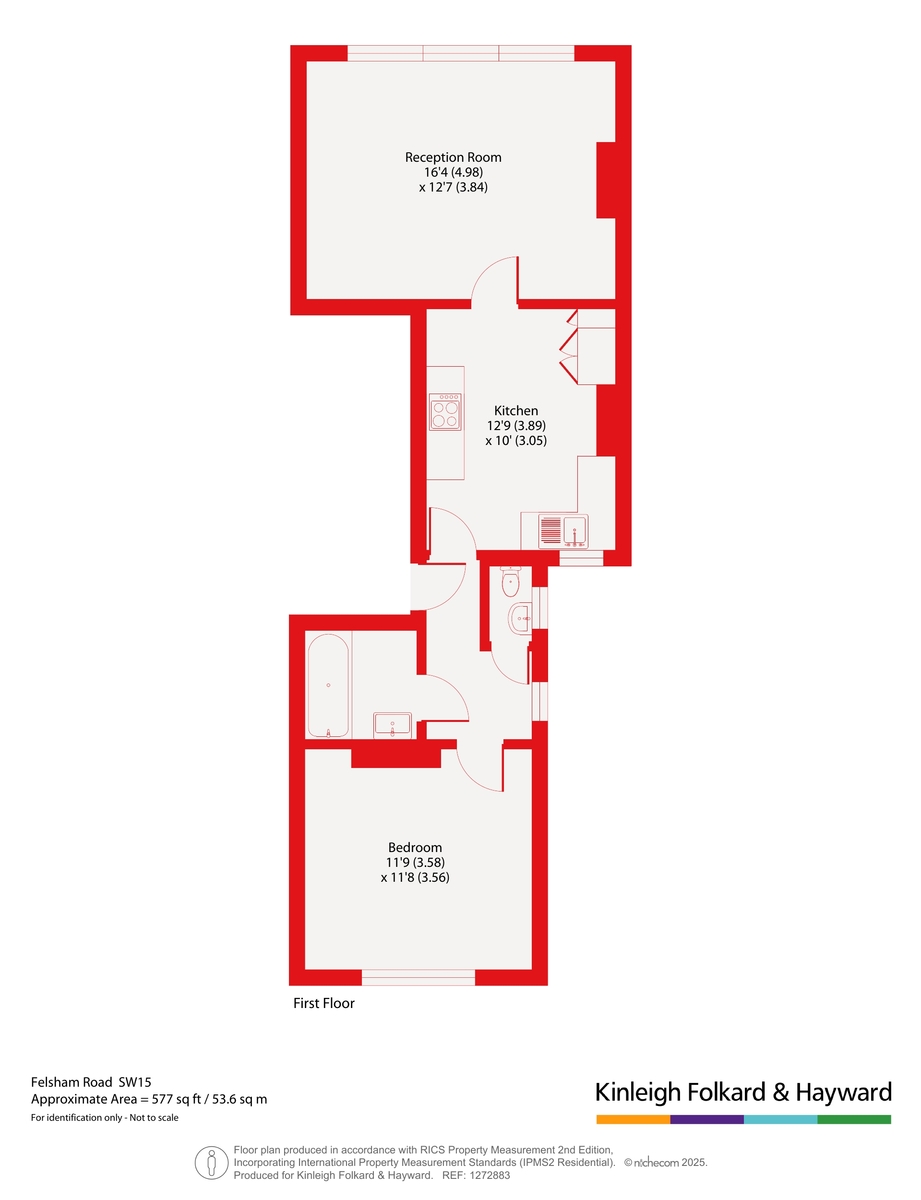 First Floor Flat, 83, Felsham Road, London floorplan