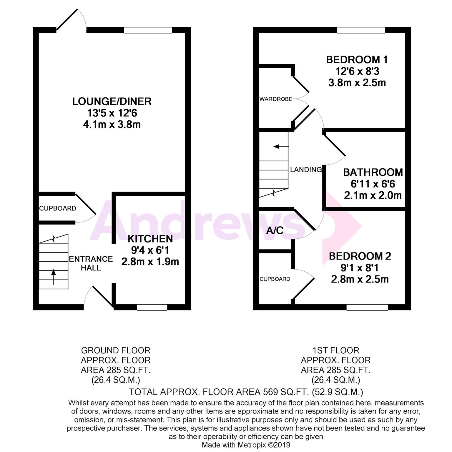 2 Bedrooms Terraced house for sale in Copse Lane, Horley RH6