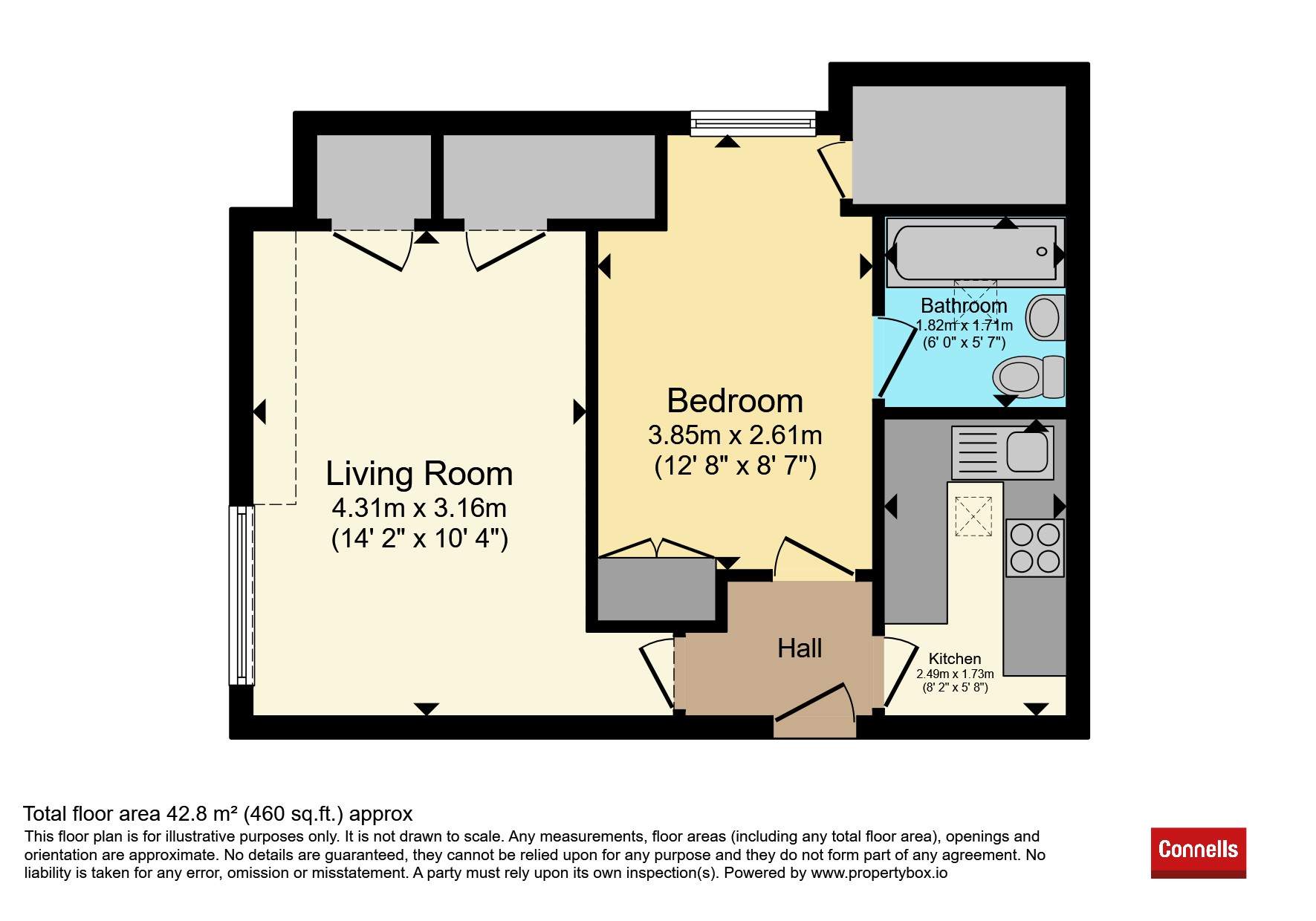 Flat 15, 49, Upper Grosvenor Road, Tunbridge Wells floorplan