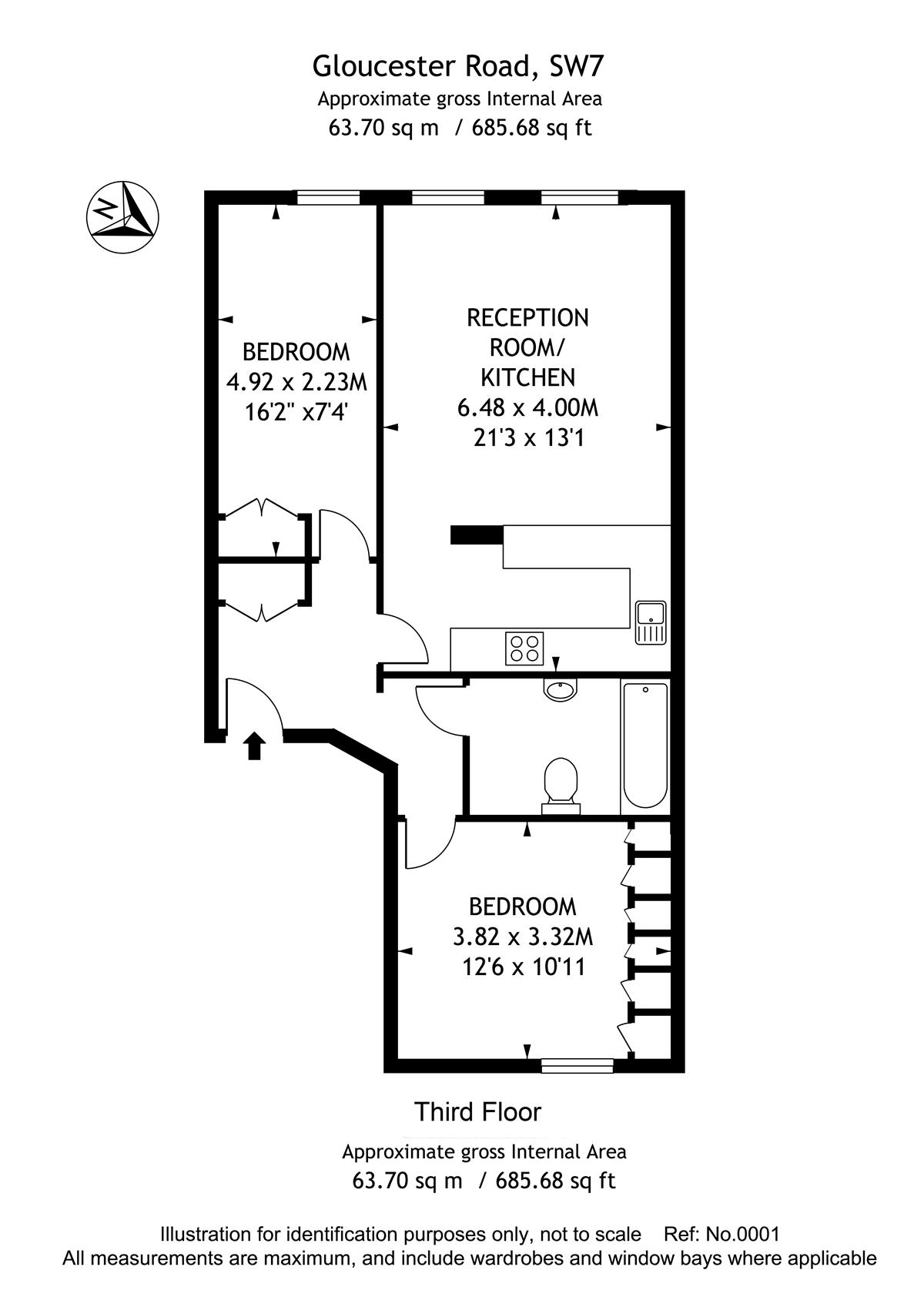 2 Bedrooms Flat to rent in Gloucester Road, London SW7