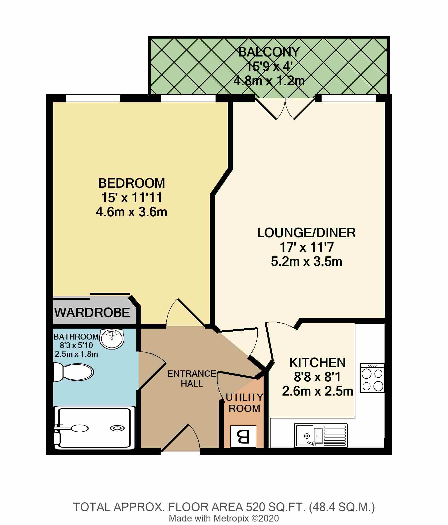 Flat 46,, Adlington House, Heaton Chapel floorplan