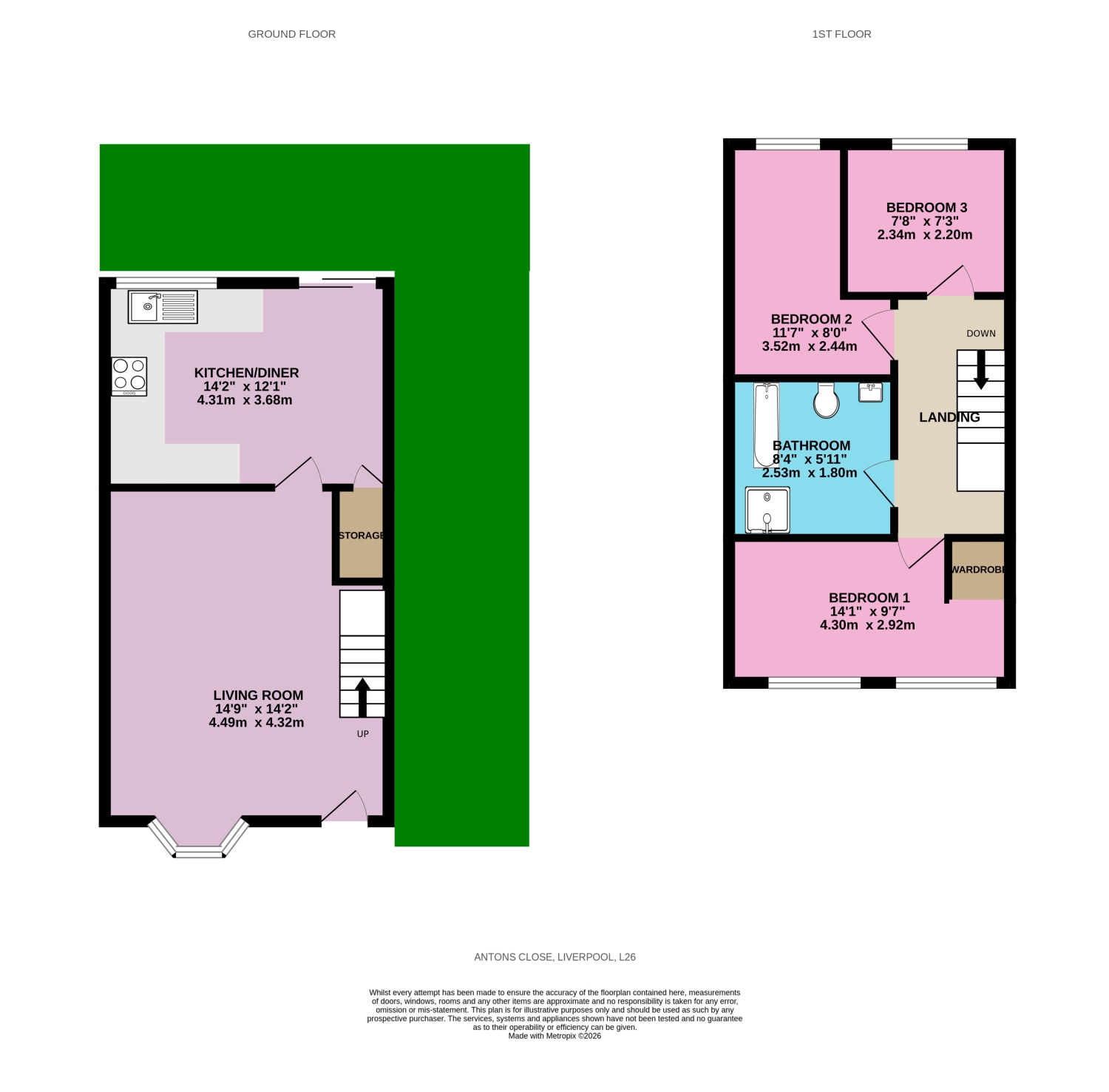 20, Antons Close, Liverpool floorplan