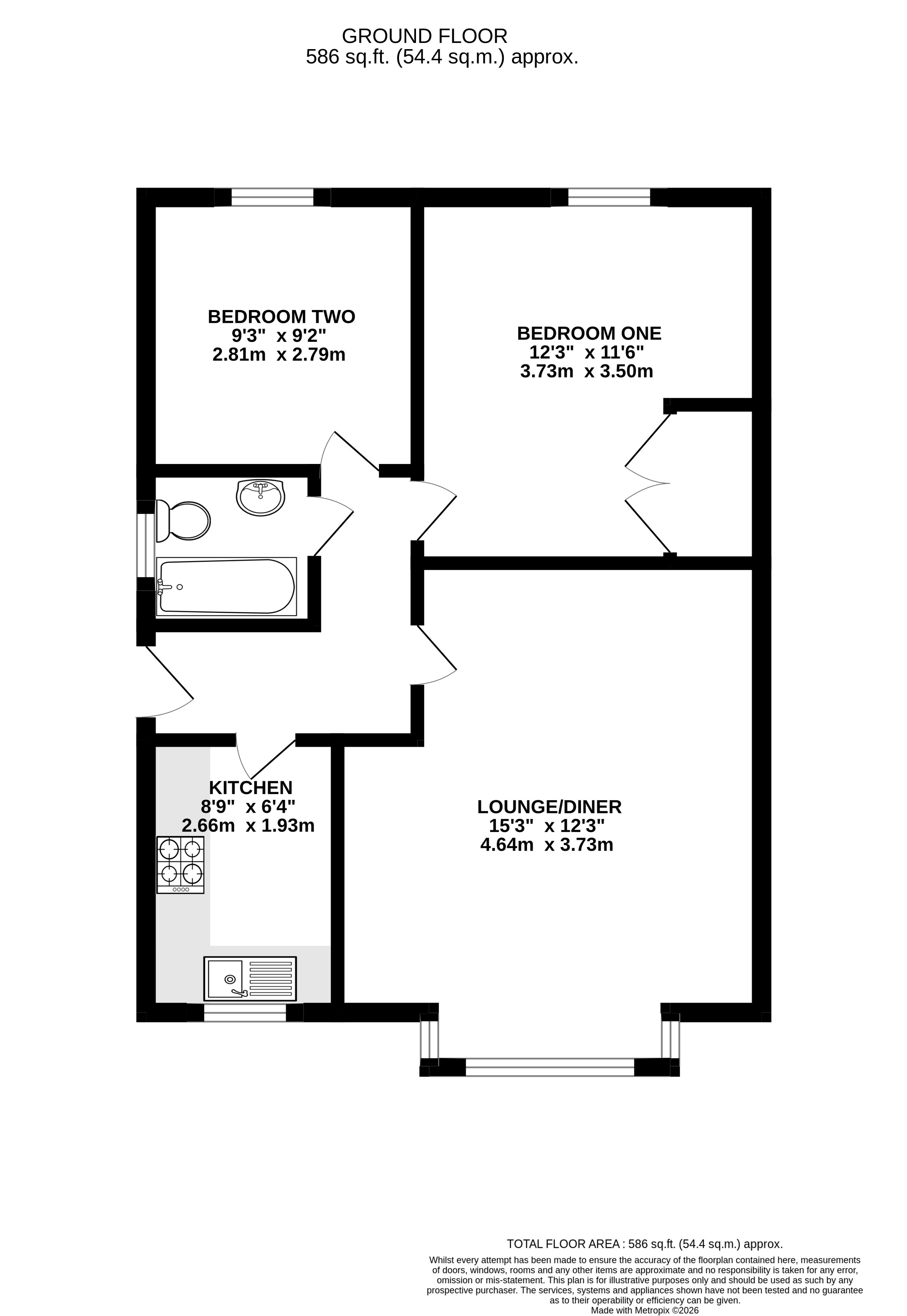 54, Kings Avenue, Farnham floorplan
