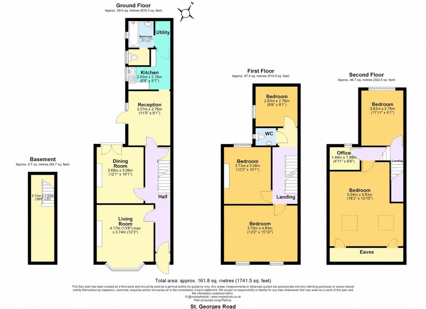 St. Georges Road, London floorplan